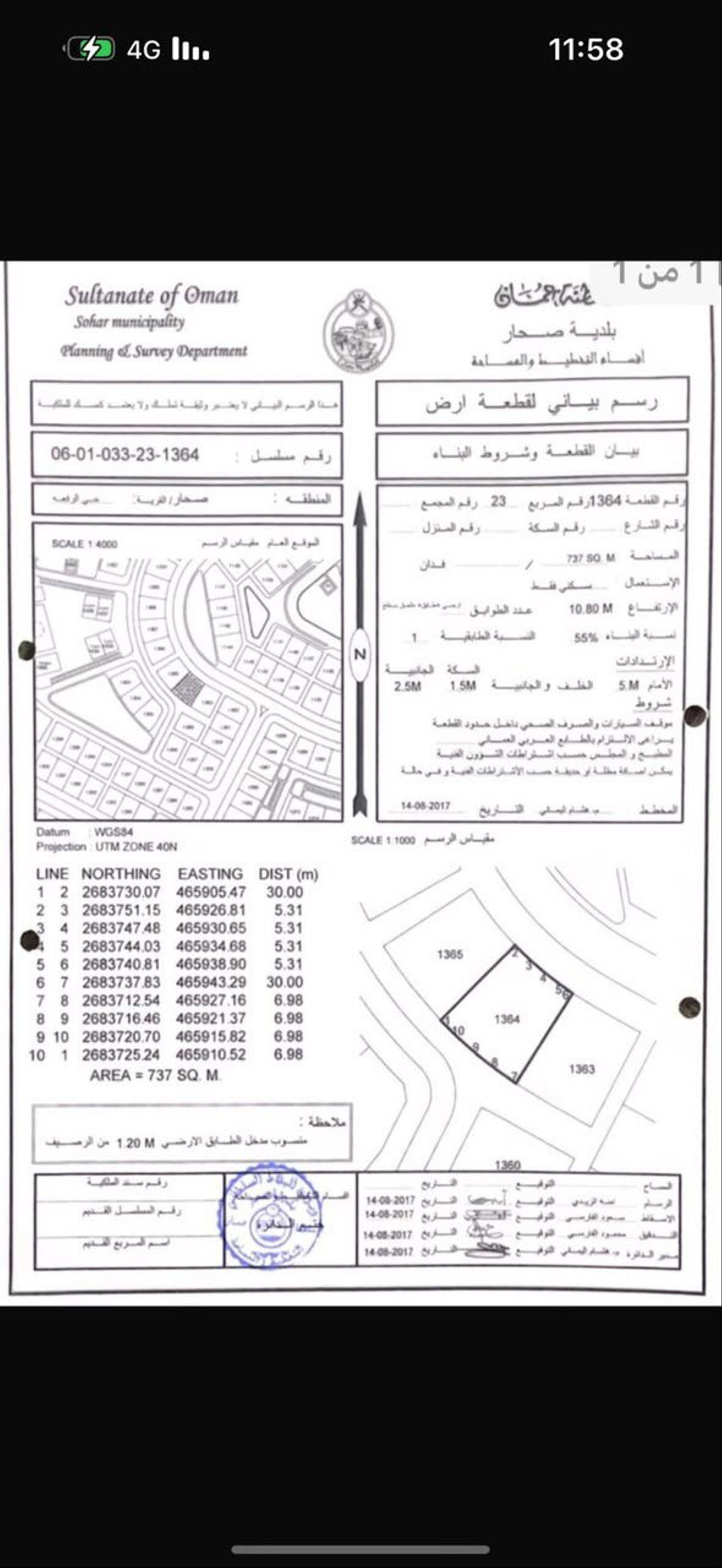 Residential Land in Sohar, Mishamah