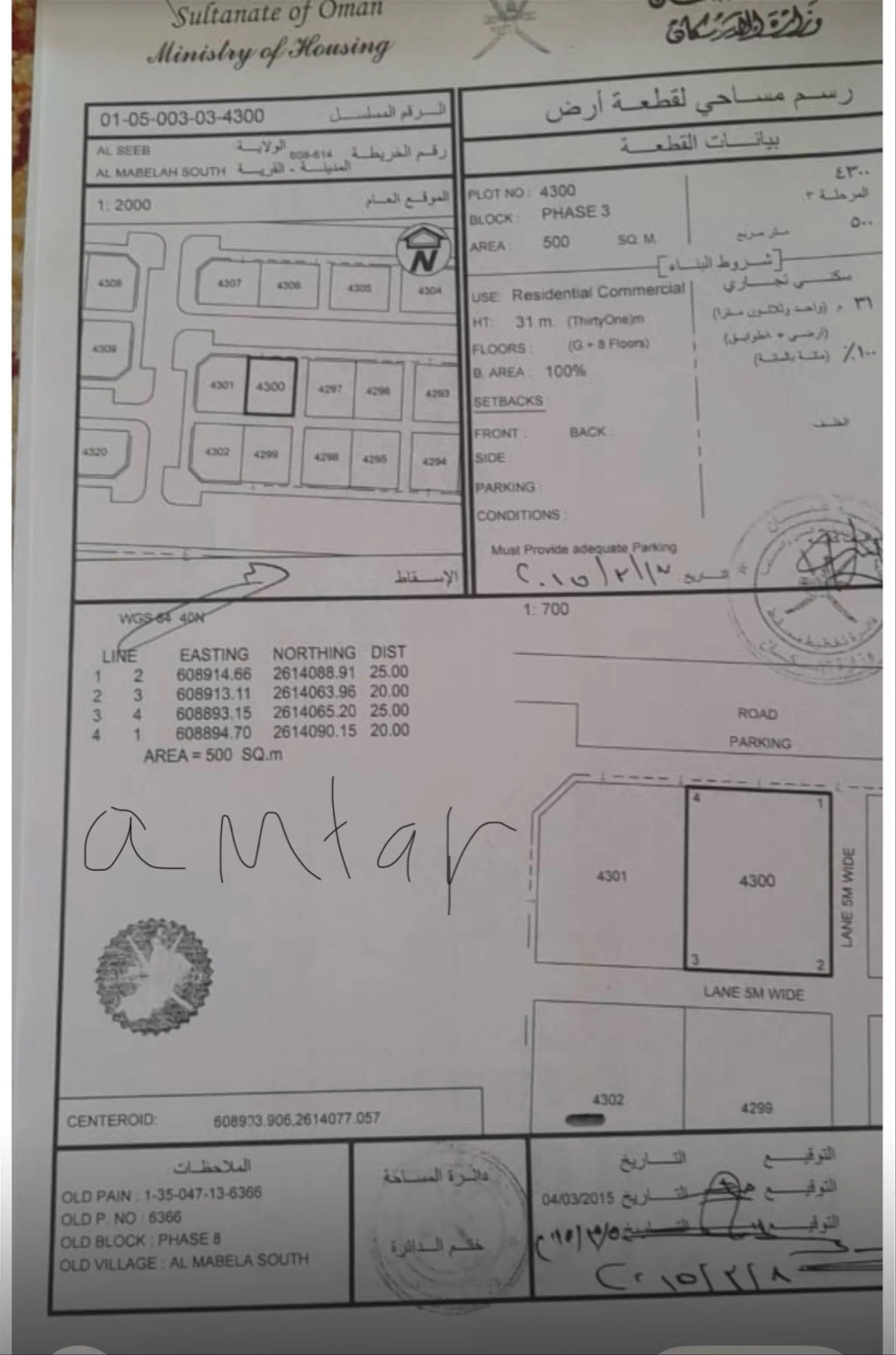 Commercial Land in Al Mabaila Al Janubiyya, Muscat