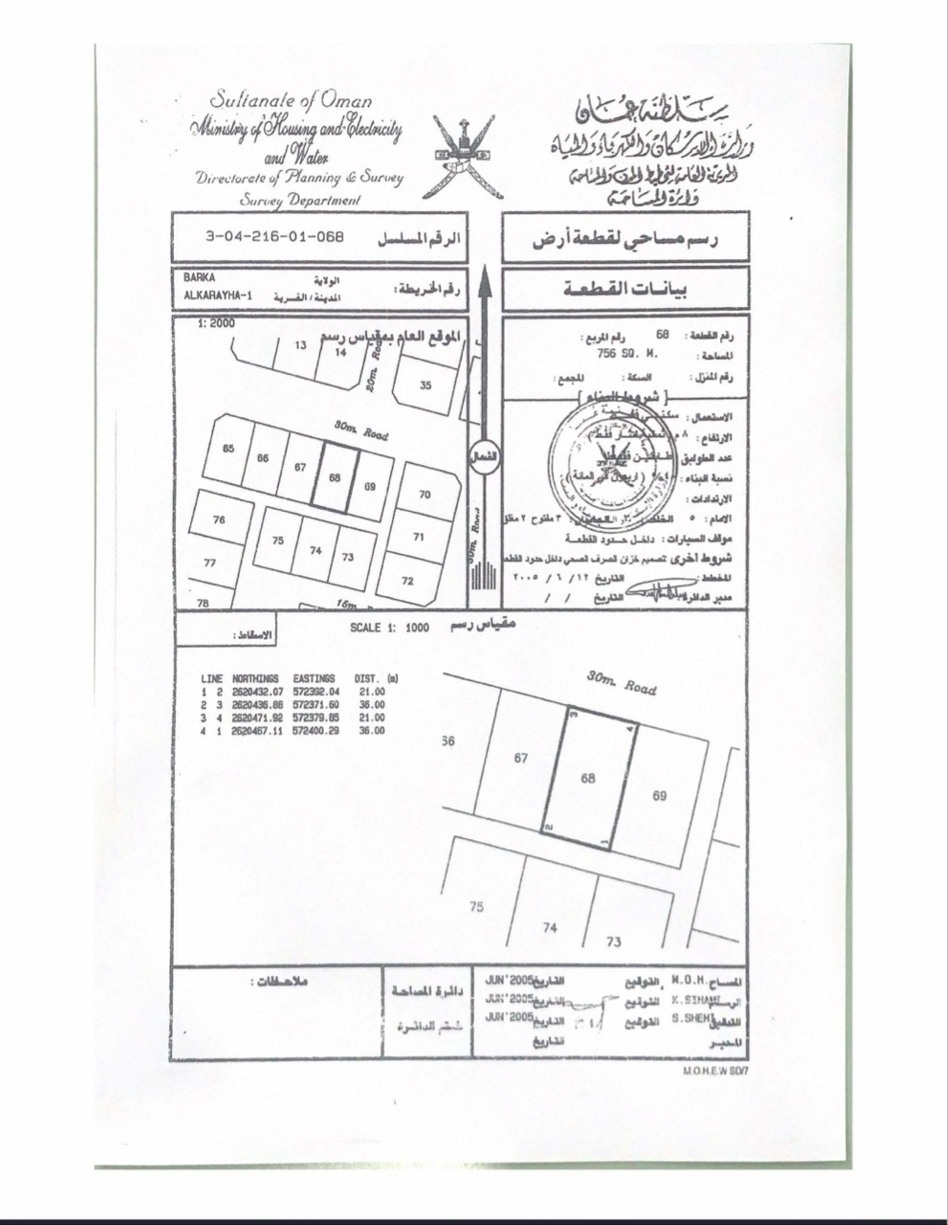 Residential Land in Al Bidi, Barka
