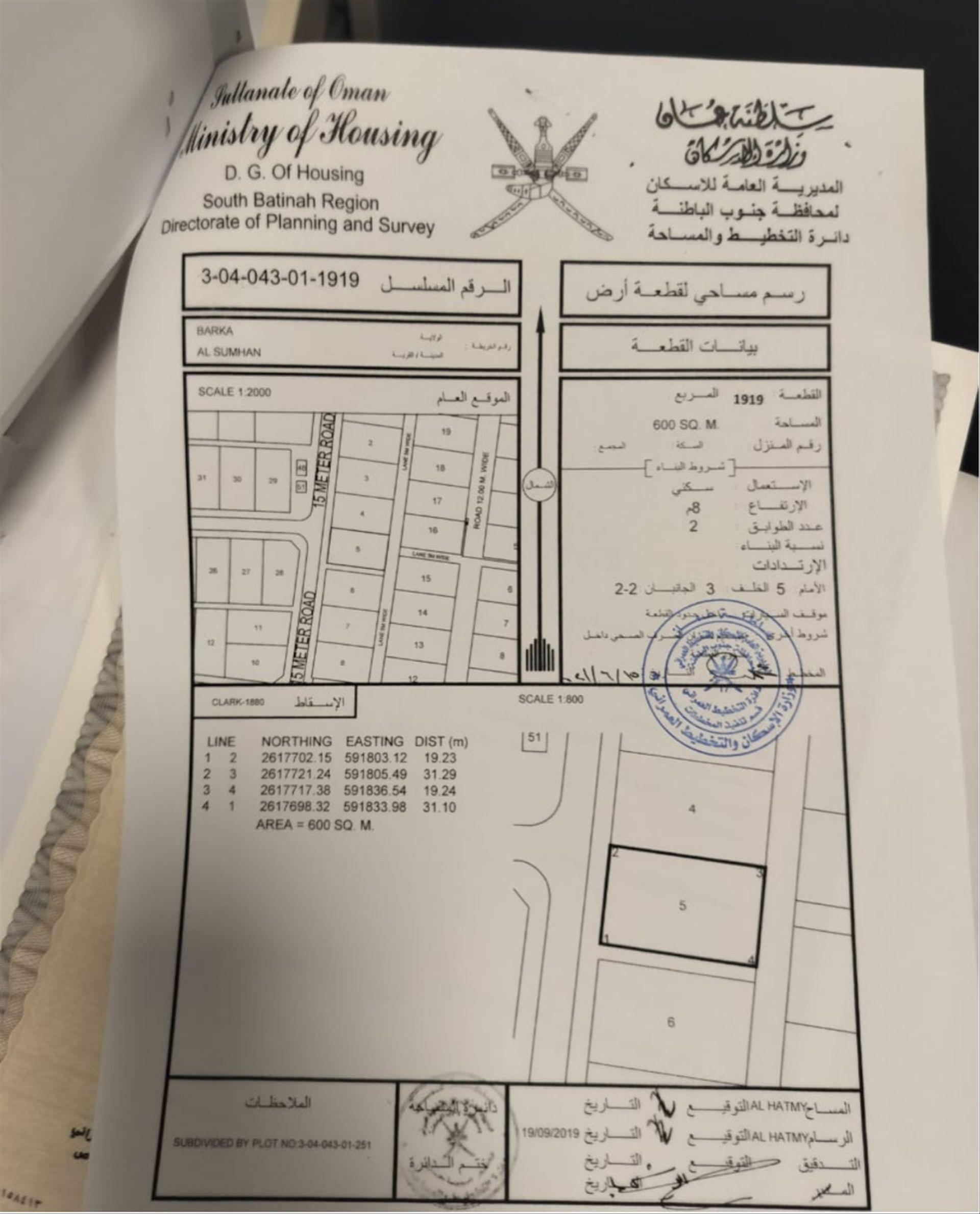 Residential Land in Mazra Al Hurth, Barka