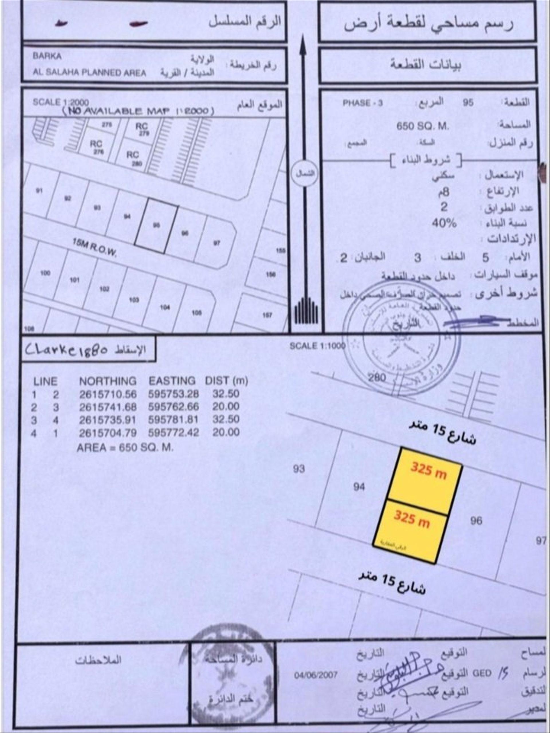 Residential Land in As Sallahah, Barka