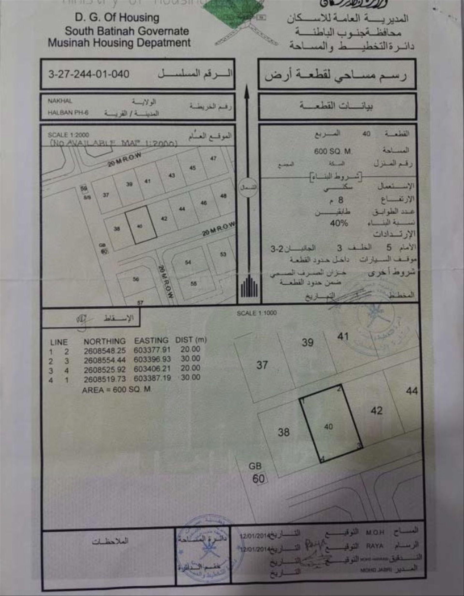 Residential Land in Nakhal, Halban