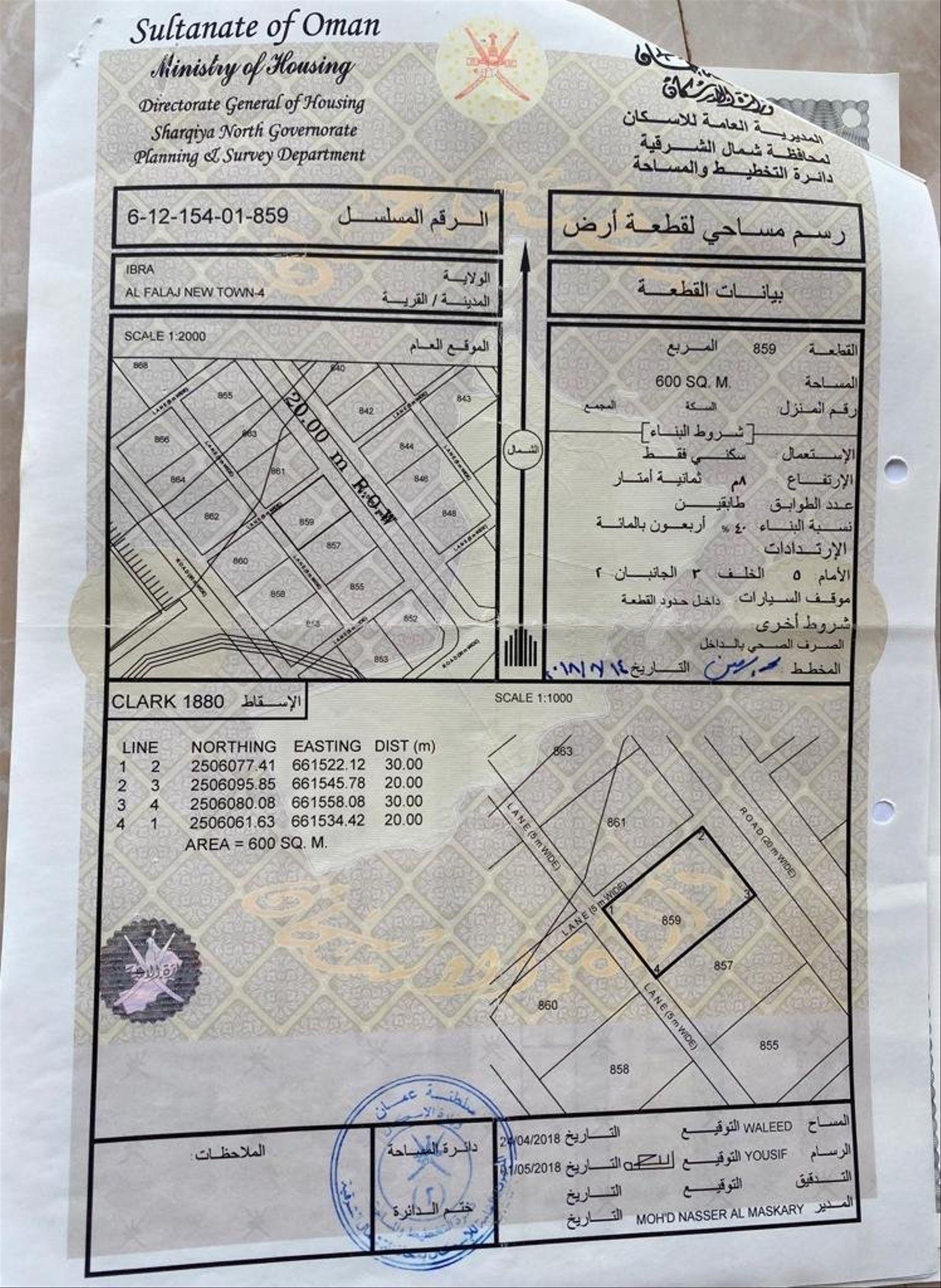 Residential Land in Wilayat Ibra, Al Filayj