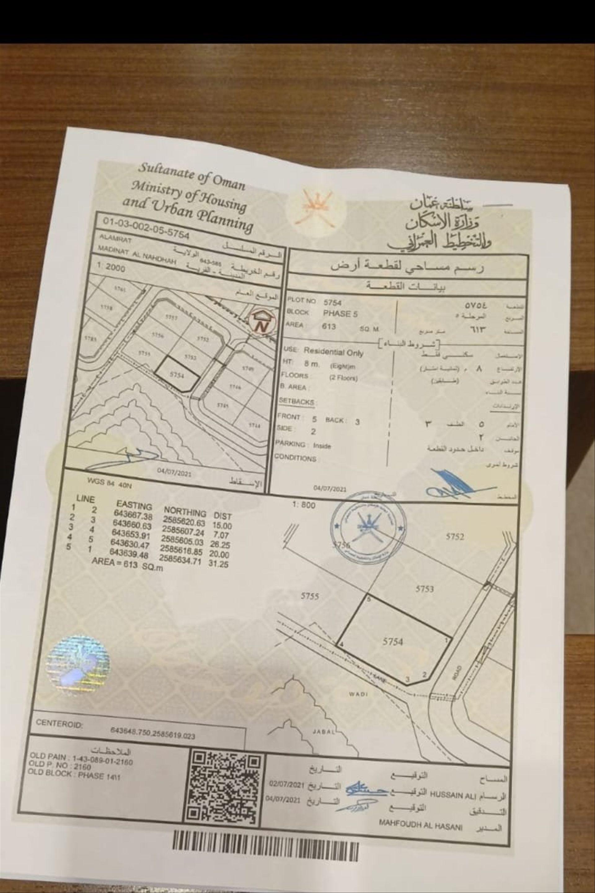 Residential Land in Muscat, Al Amrat