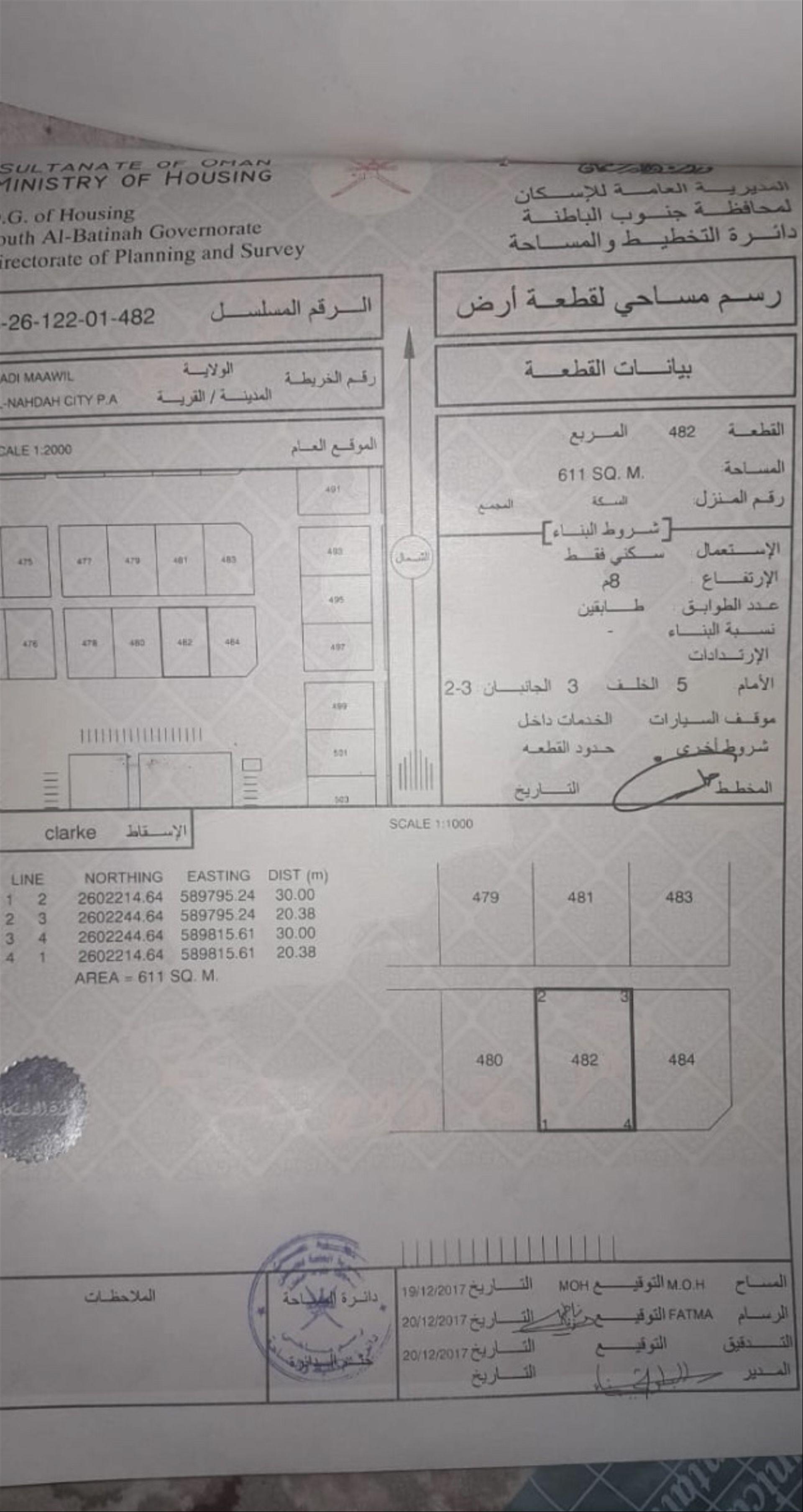 Residential Land in Al Wasit, Al Maawil
