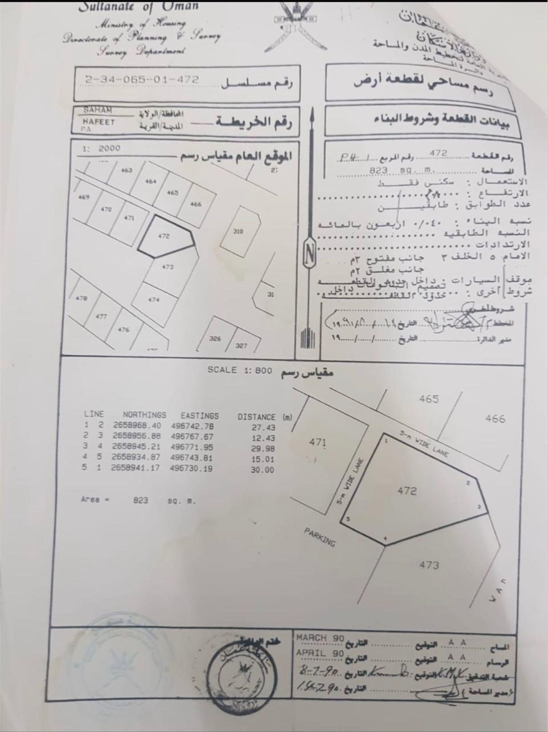 Residential Land in Hafit, Saham