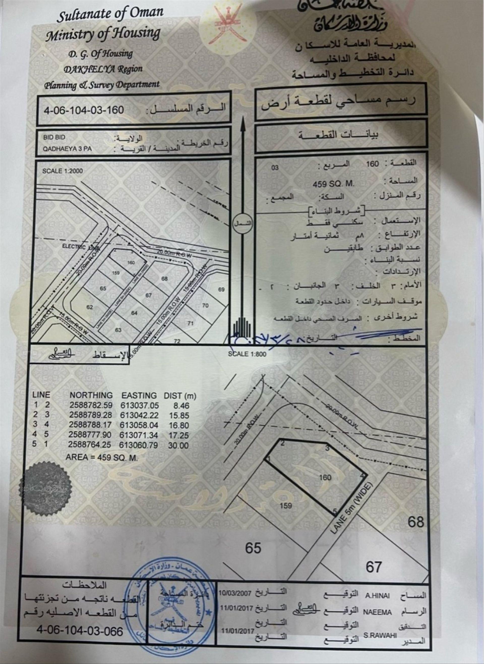 Residential Land in Bidbid, Bidbid