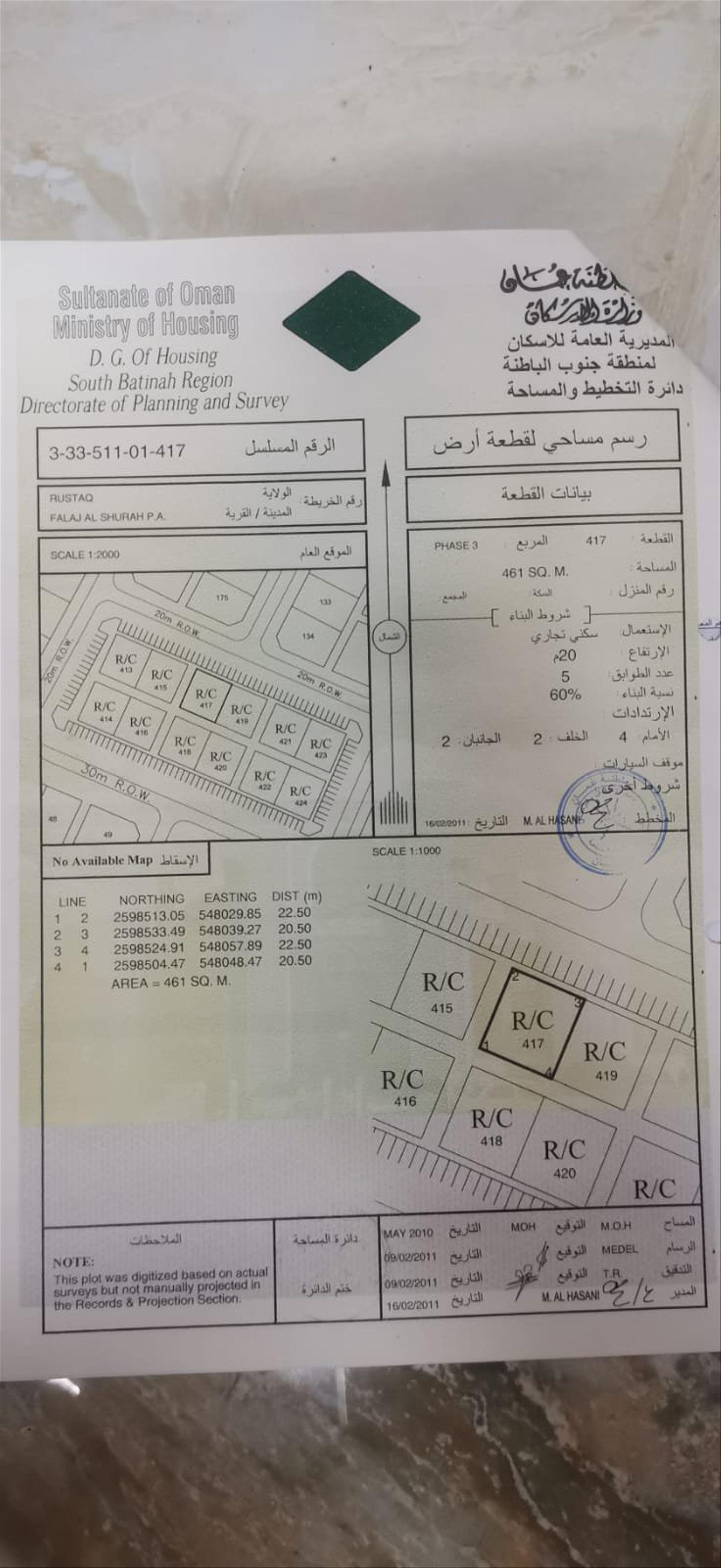 Commercial Land in Ar Rustaq, Al Batinah South