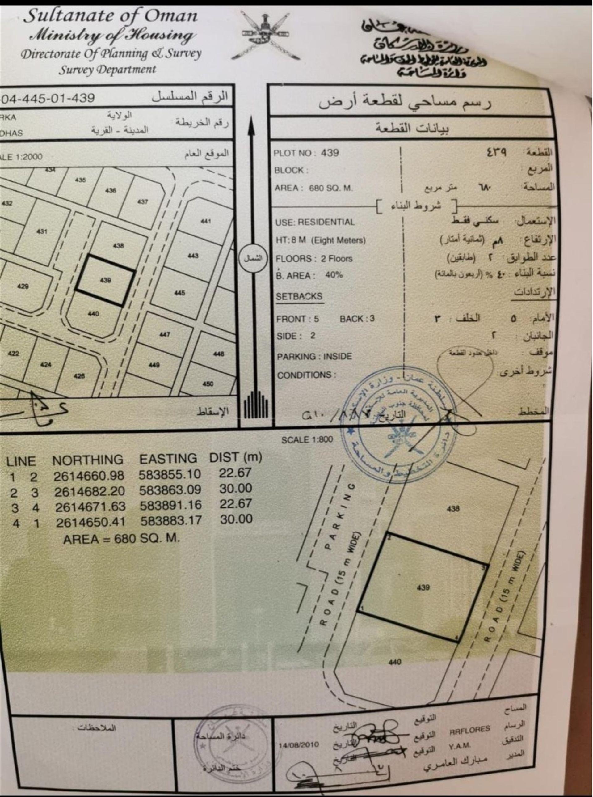 Residential Land in Al Iqayr, Barka