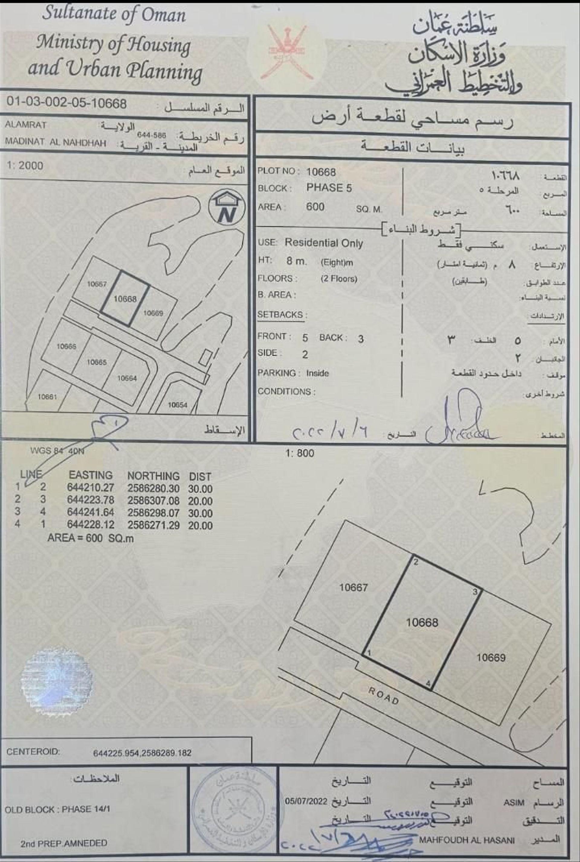 Residential Land in Muscat, Al Amrat