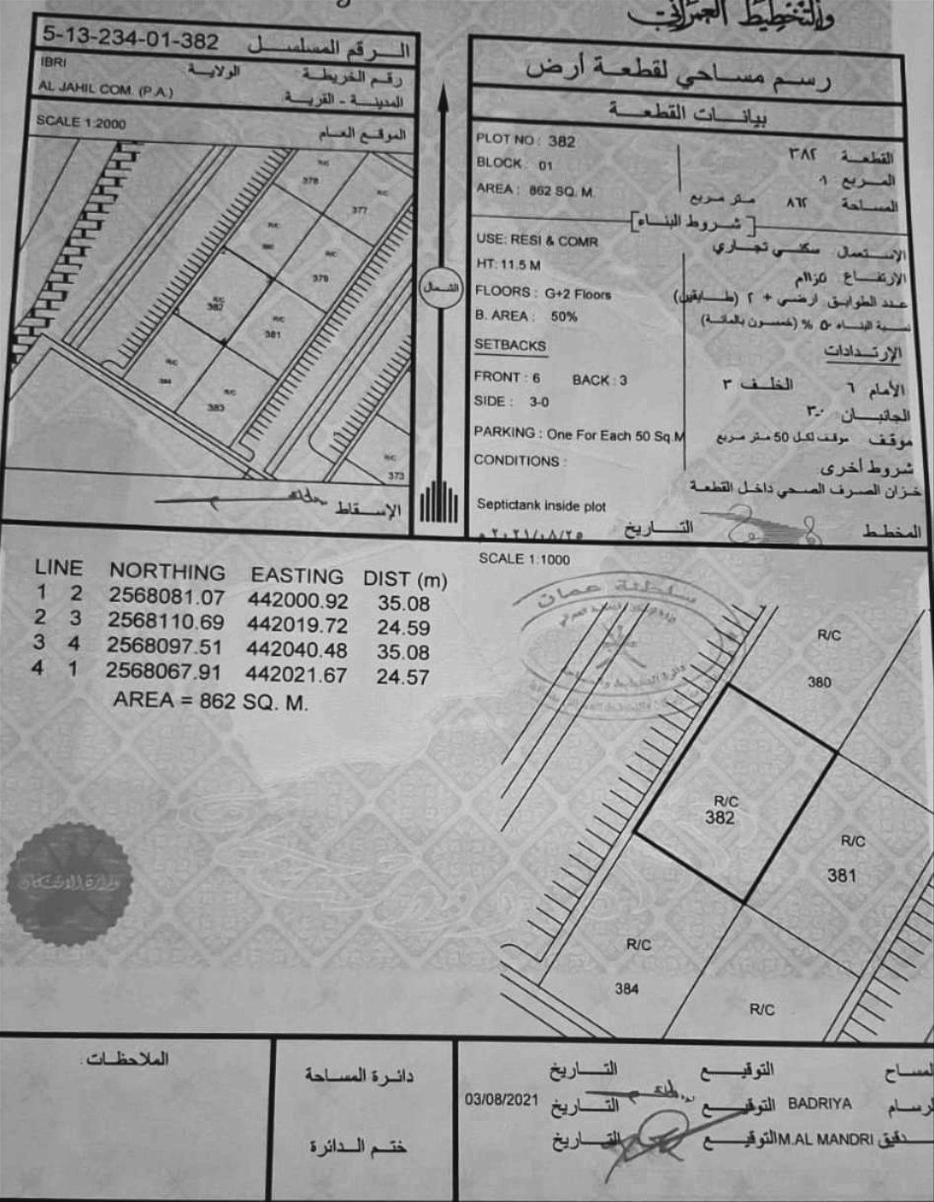 Commercial Land in Ibri, Al Jahli
