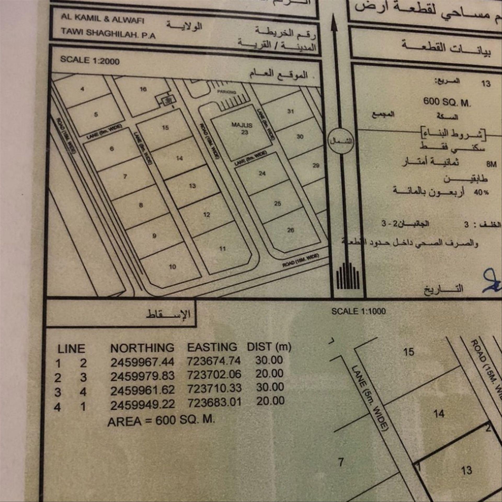 Residential Land in Tawi Muhammad Said, Ash Sharqiyah South