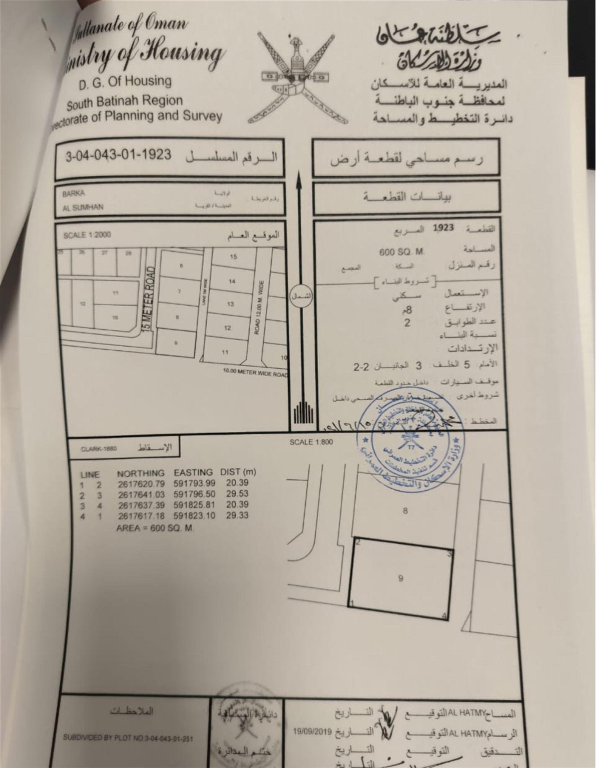 Residential Land in Mazra Al Hurth, Barka