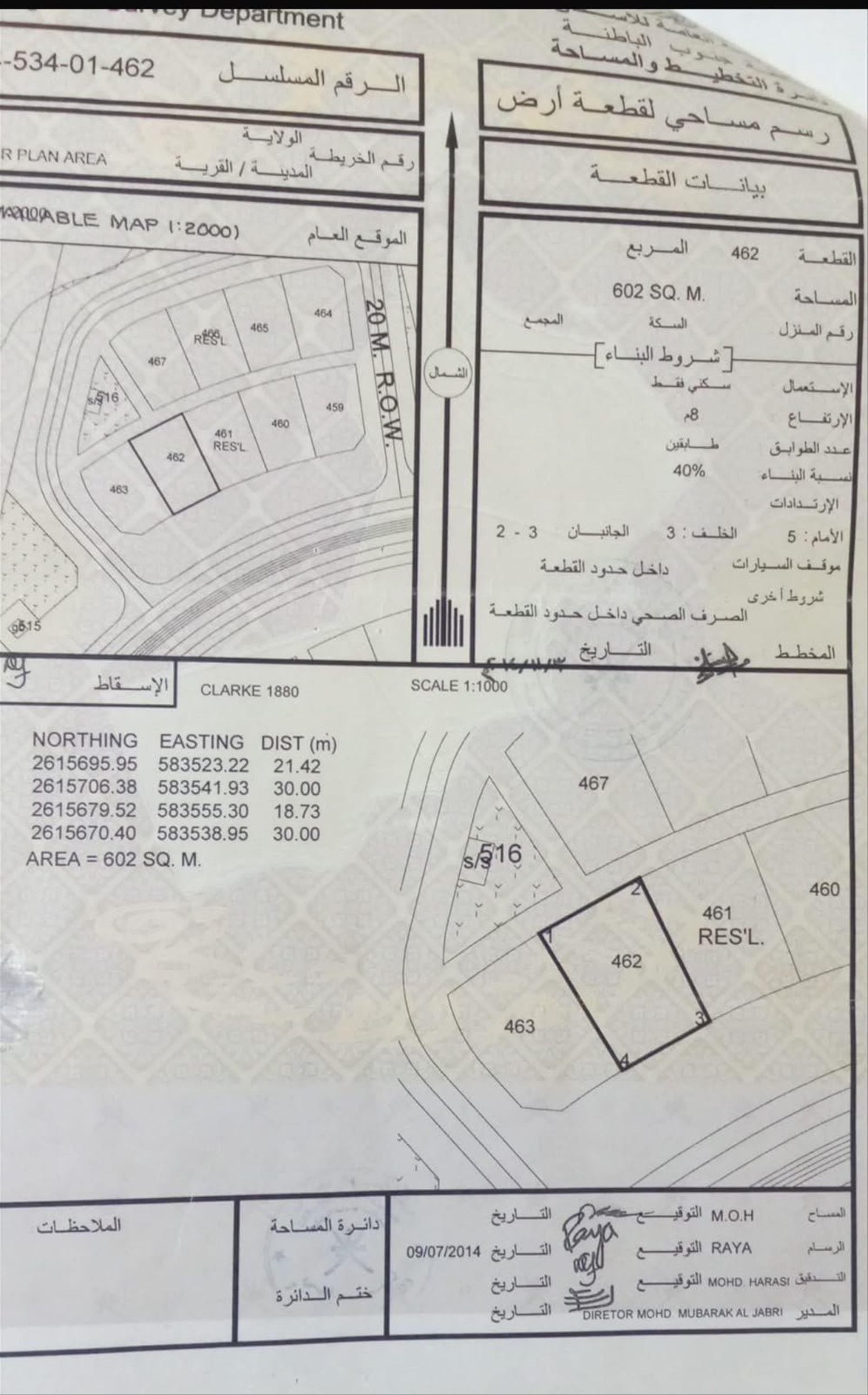 Residential Land in Al Iqayr, Barka