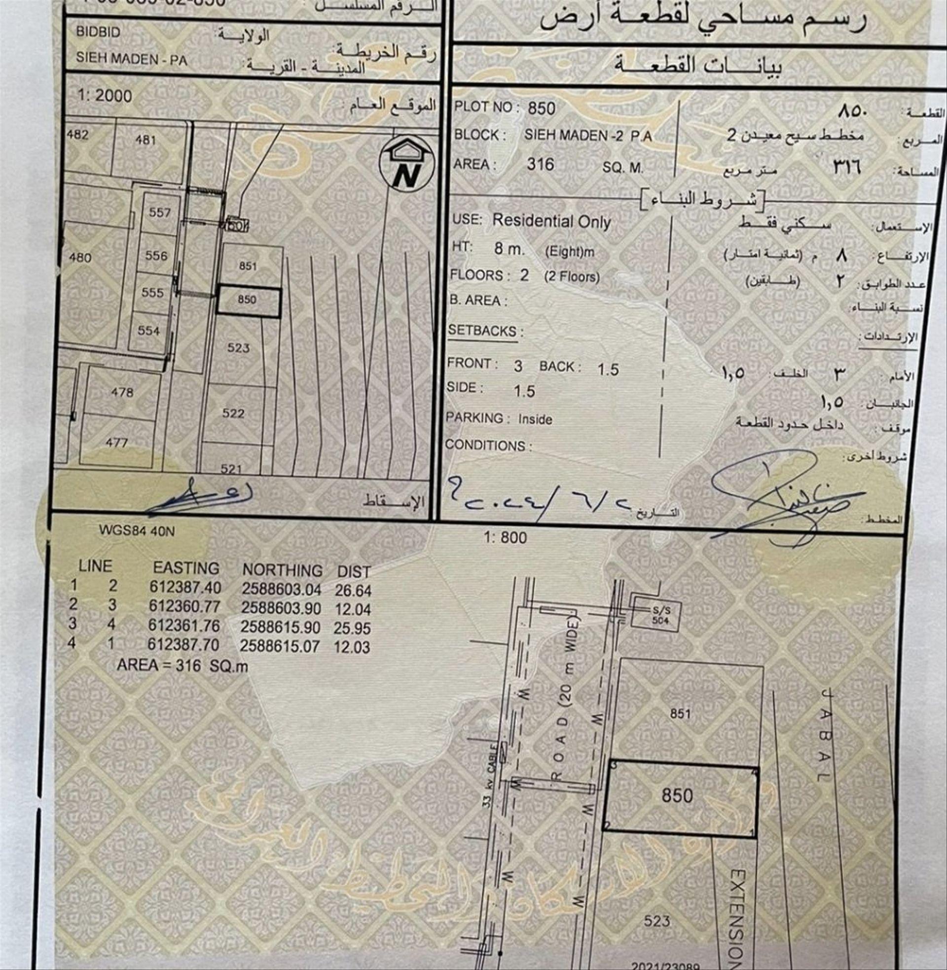 Residential Land in Bidbid, Bidbid