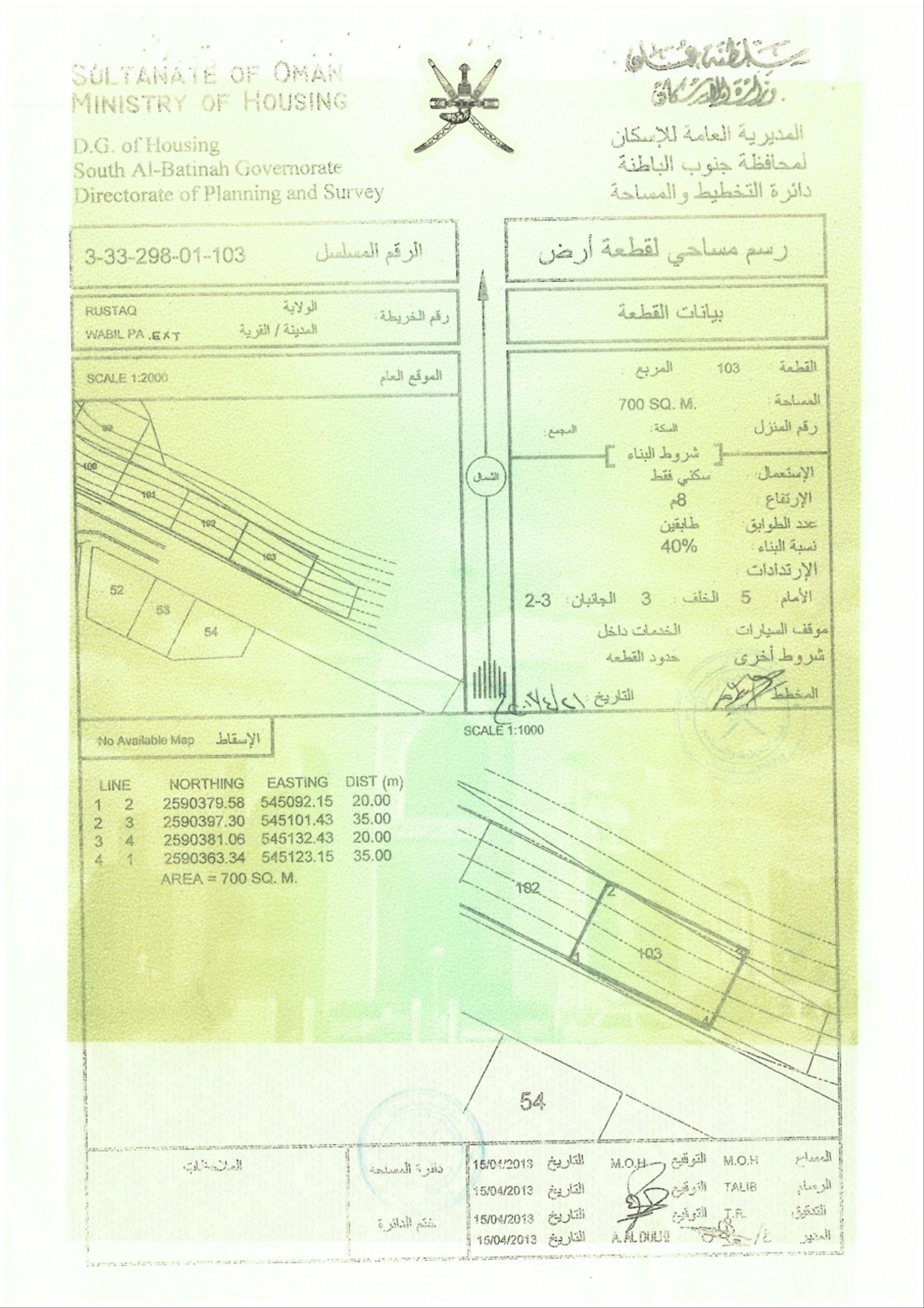 Residential Land in Ar Rustaq, Al Batinah South
