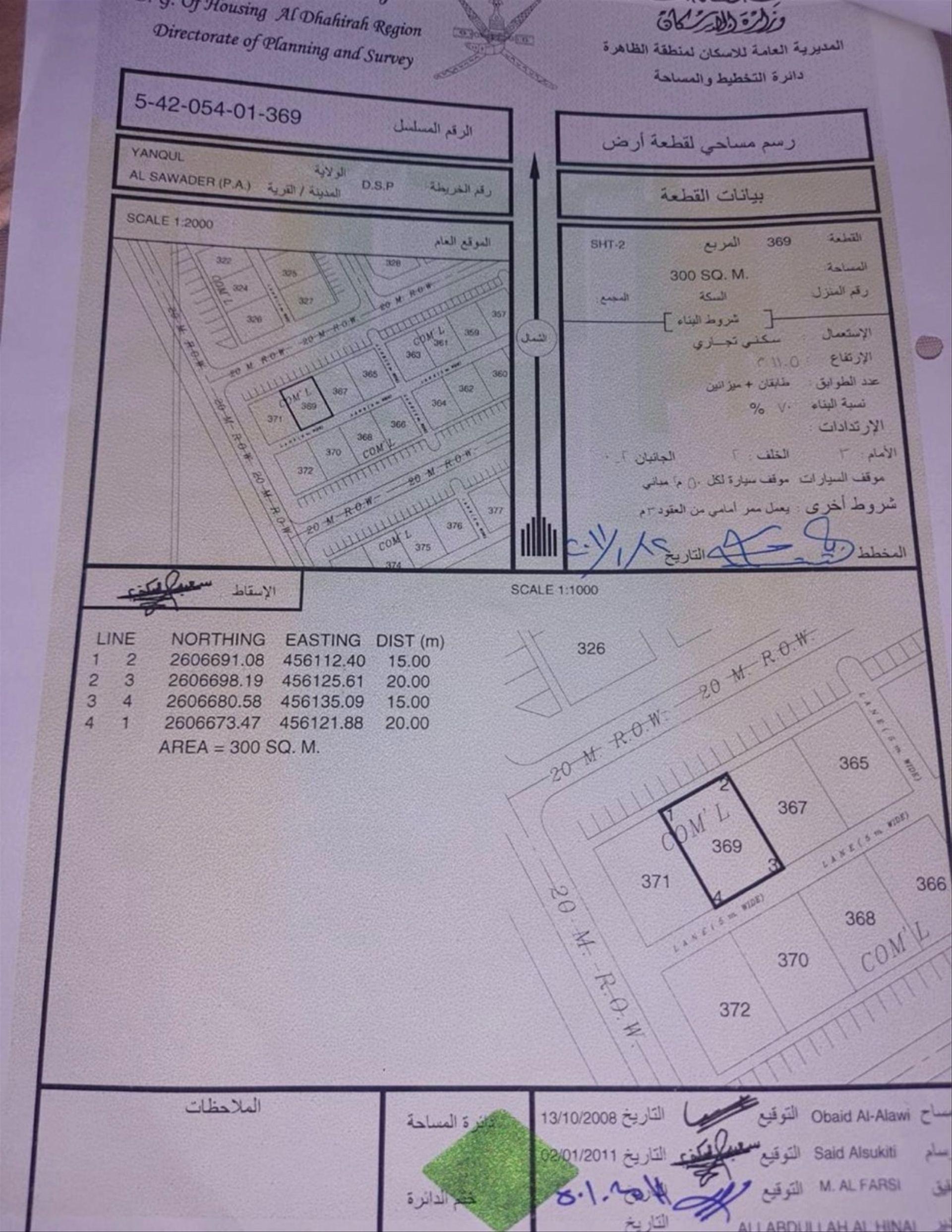Commercial Land in Umm Ar Rus, Ibri