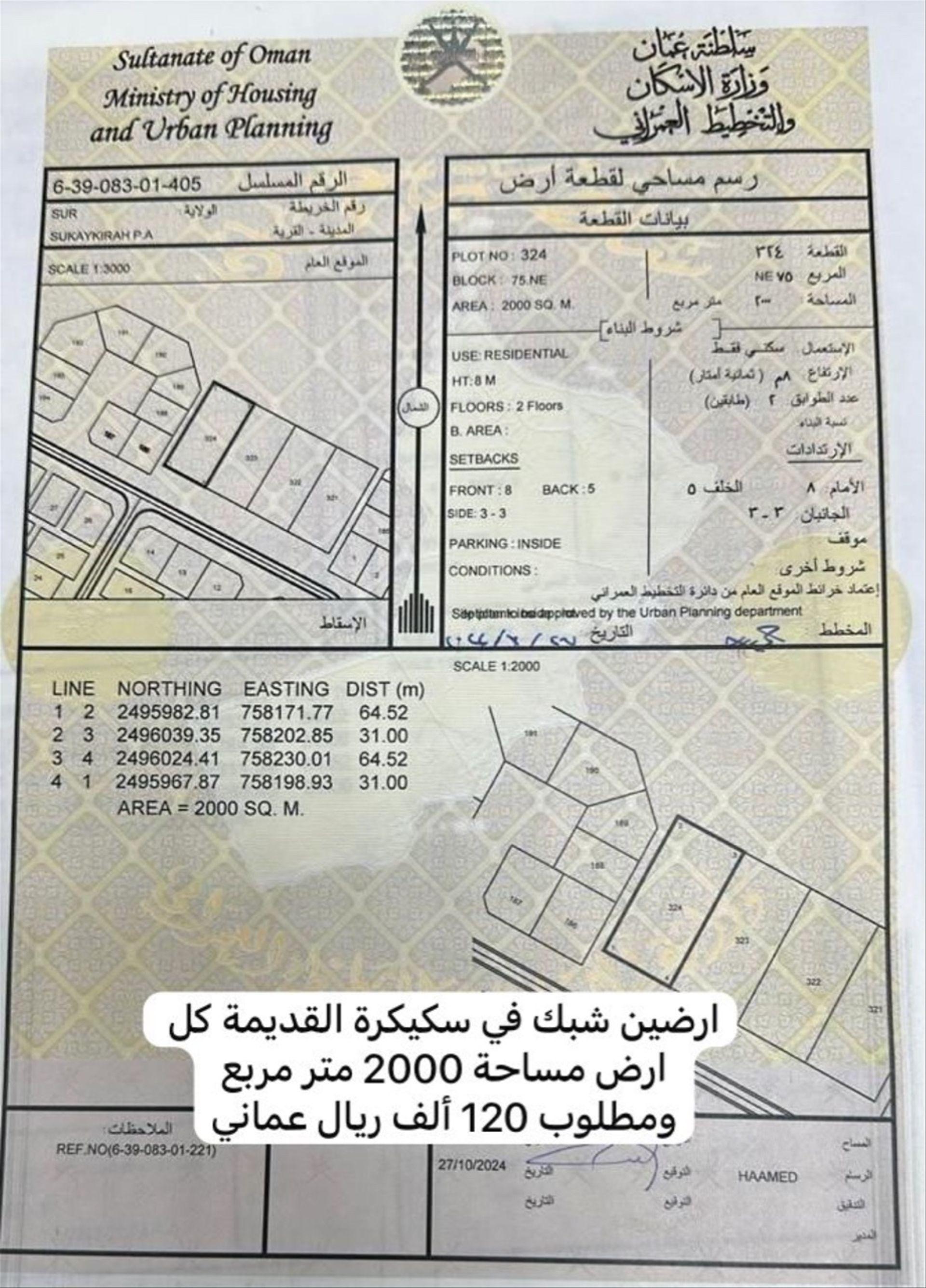 Residential Land in Sur, Ash Sharqiyah South