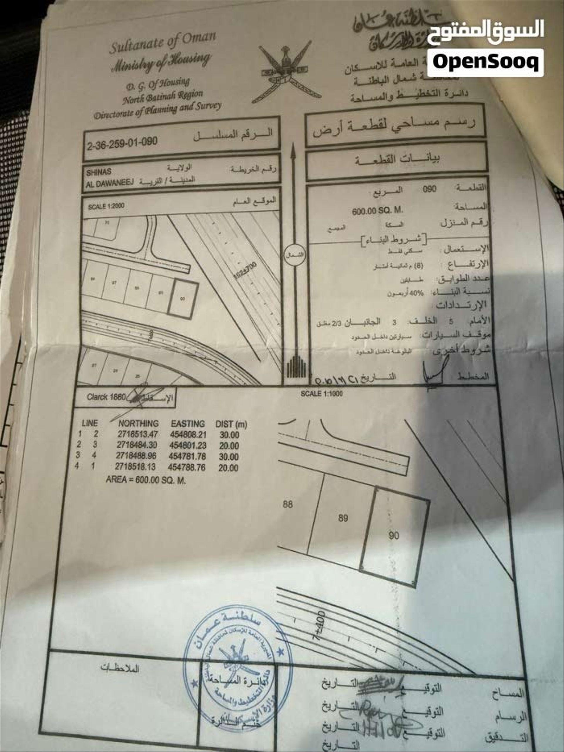 Residential Land in Shinas, Ad Dawanij
