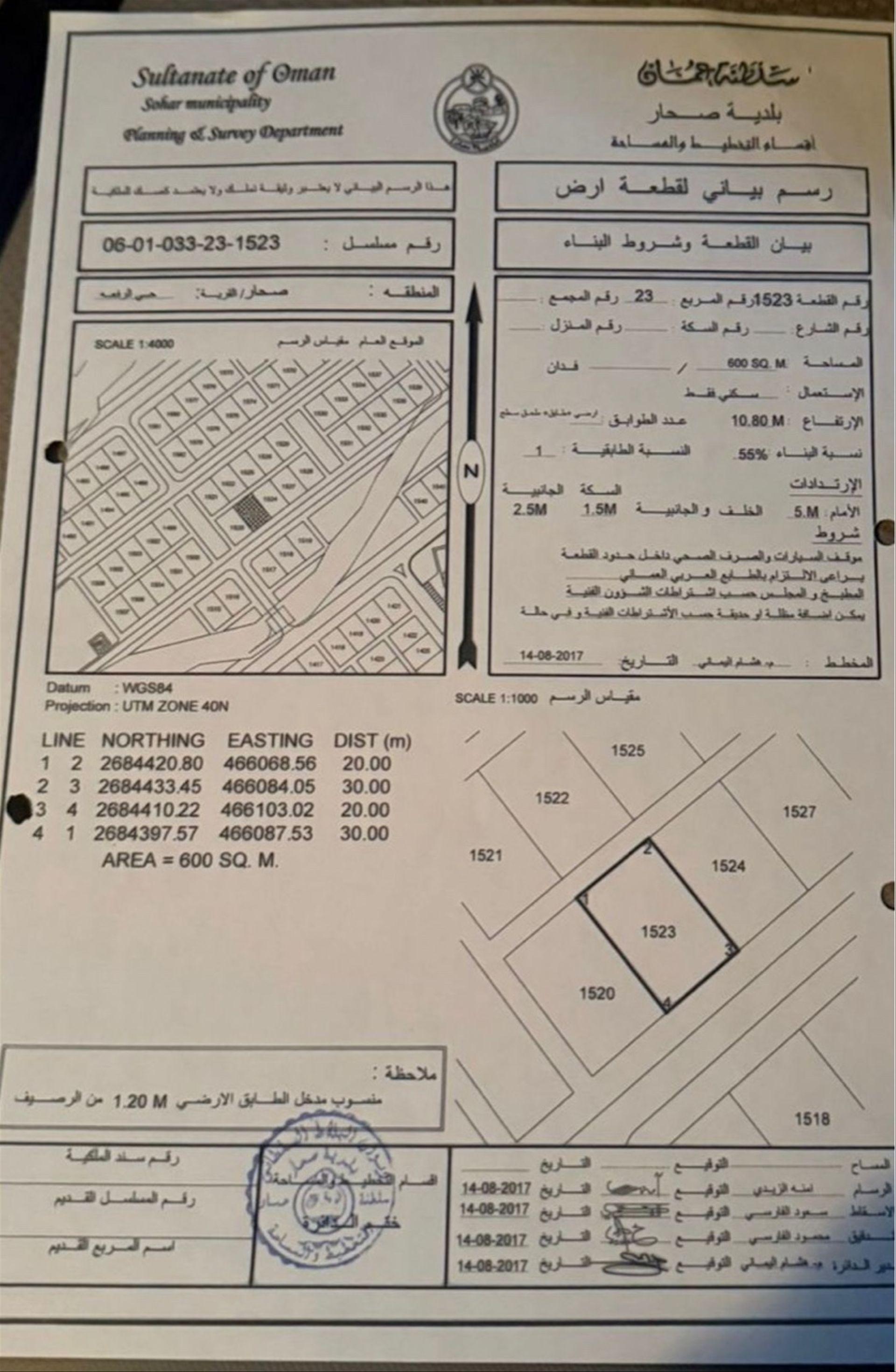 Residential Land in Sayh Al Makarim, Sohar