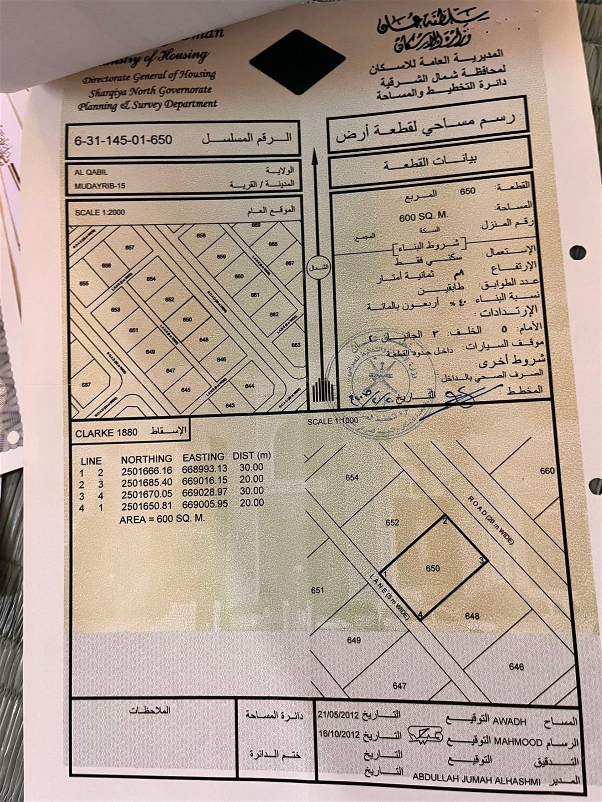 Residential Land in Al Qabil, Al Mudhayrib
