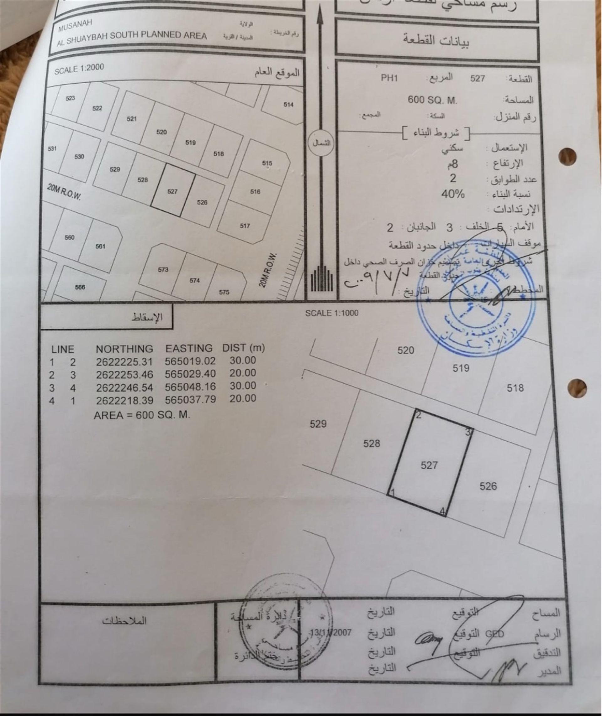 Residential Land in Al Musanaah, Al Iqaydah