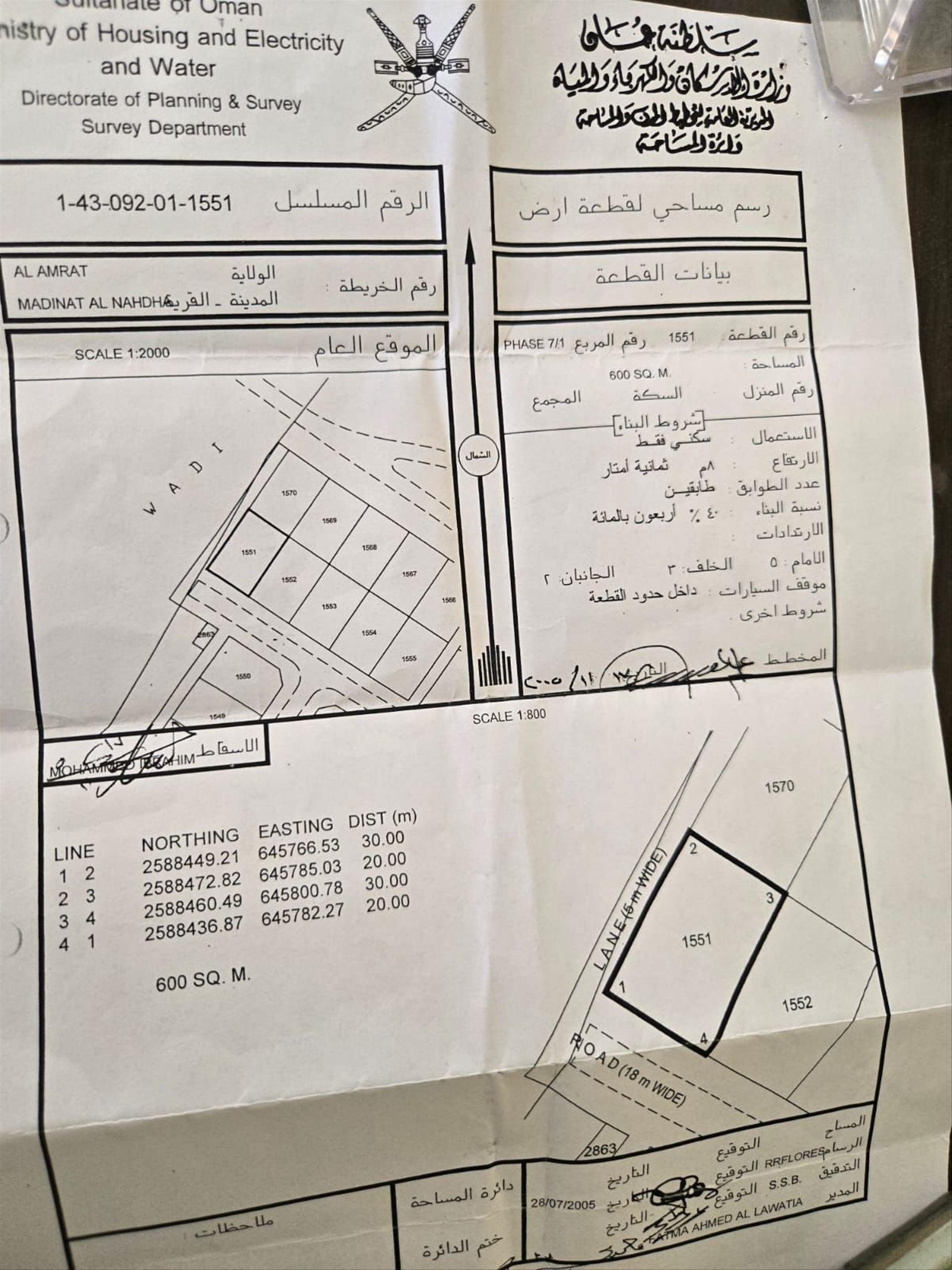 Residential Land in Muscat, Al Amrat