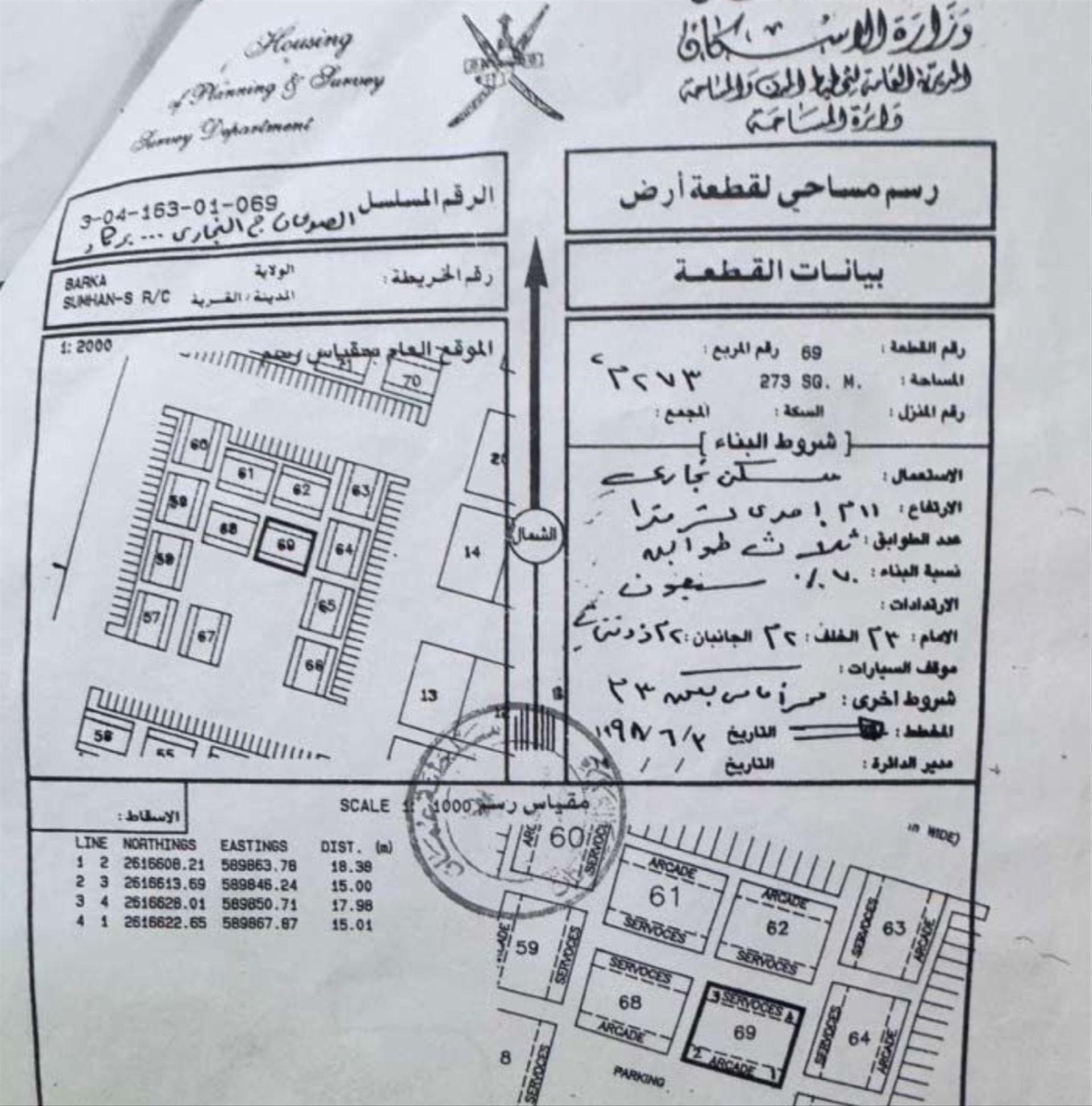 Commercial Land in As Sawmhan, Barka