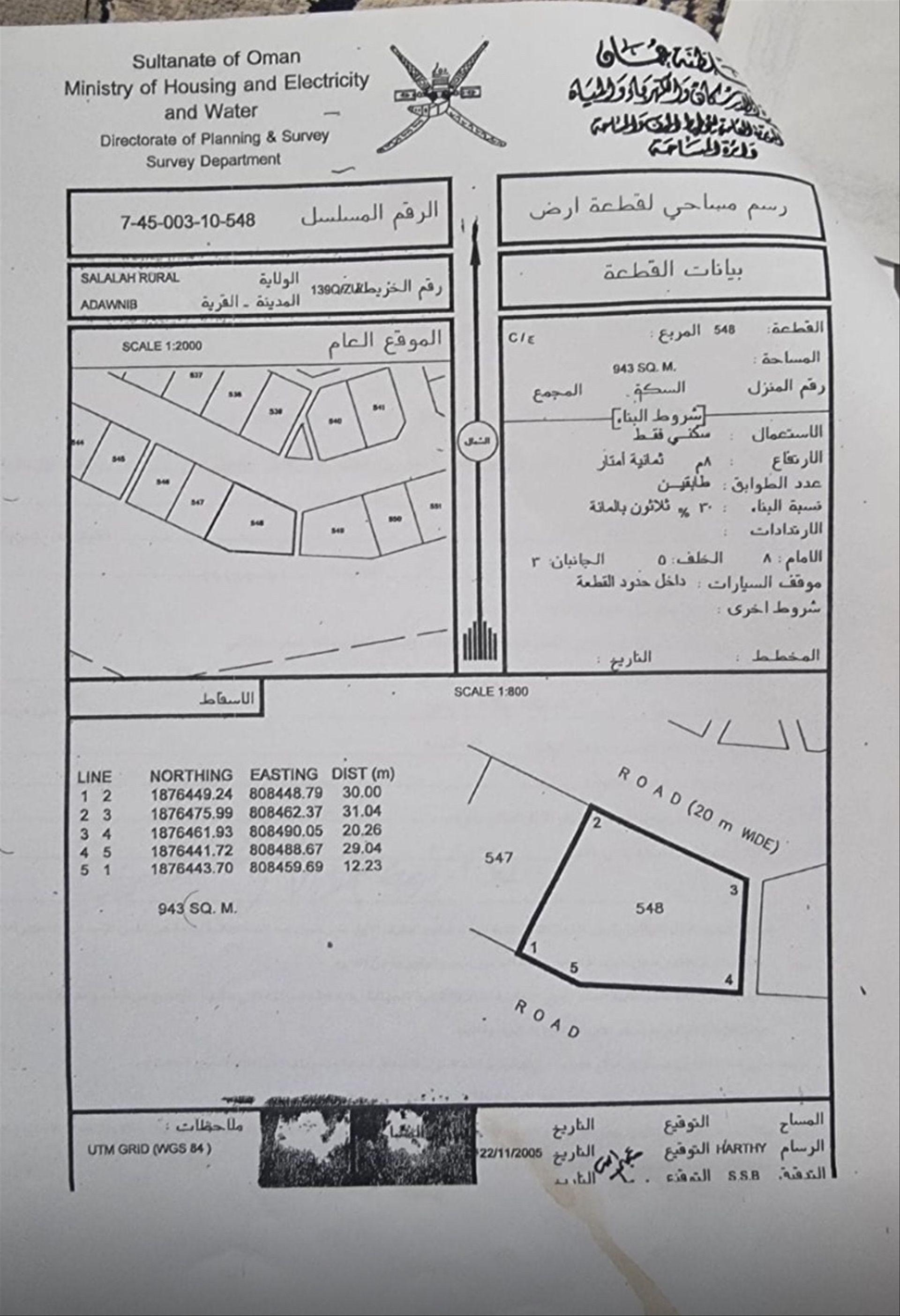 Residential Land in Salalah, Dhofar