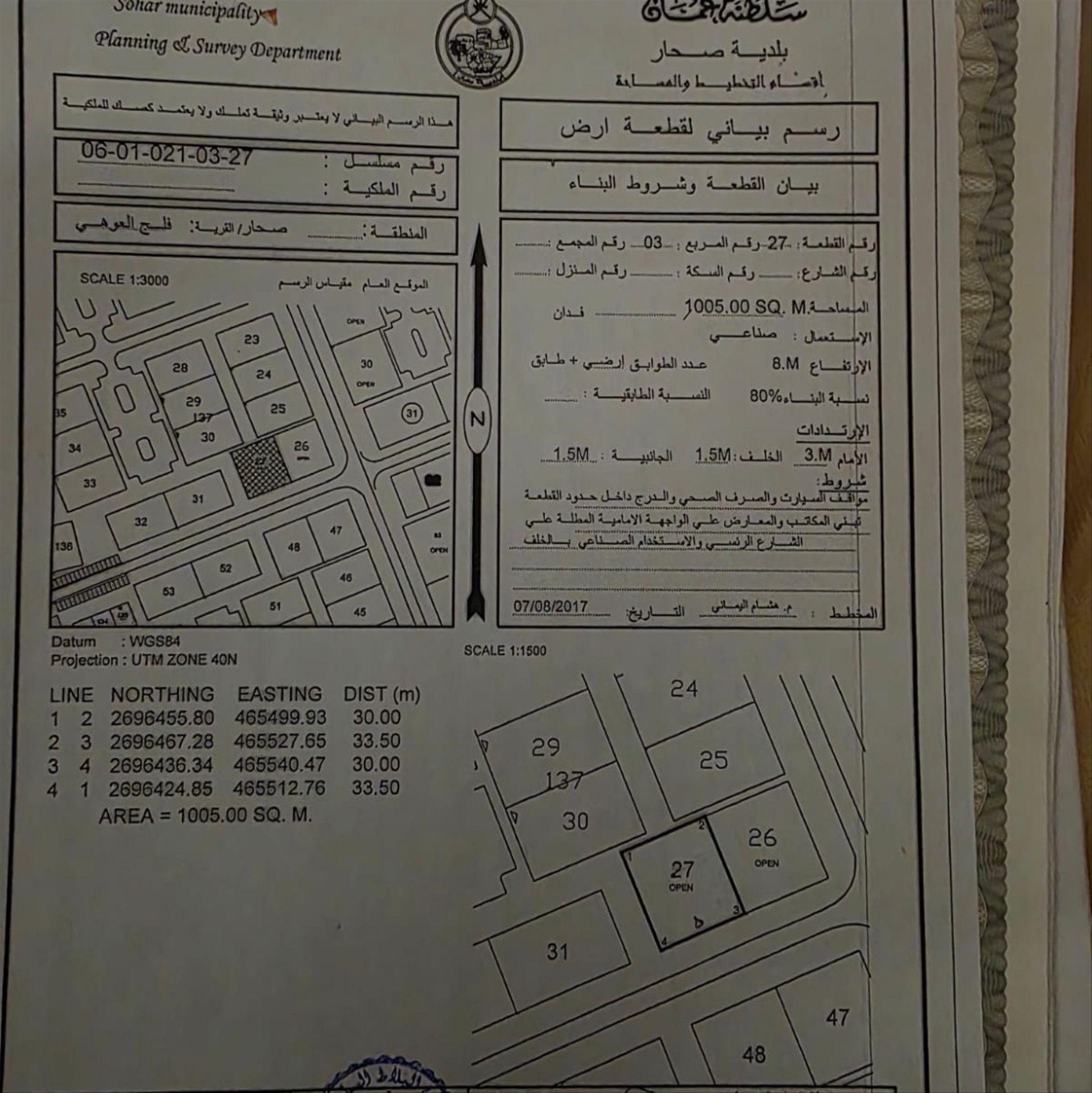 Industrial Land in Sohar, Sohar