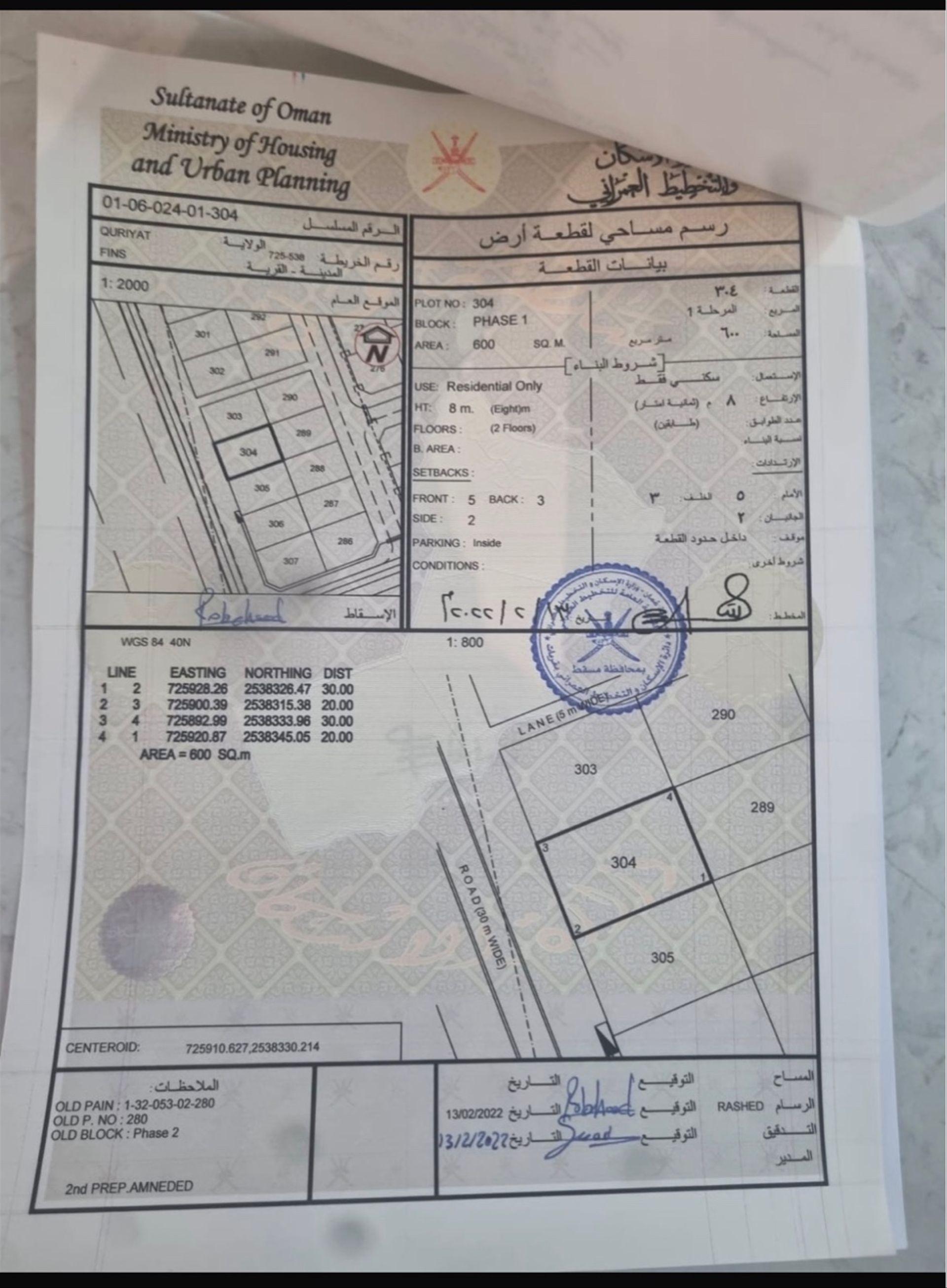 Residential Land in Fanas, Muscat