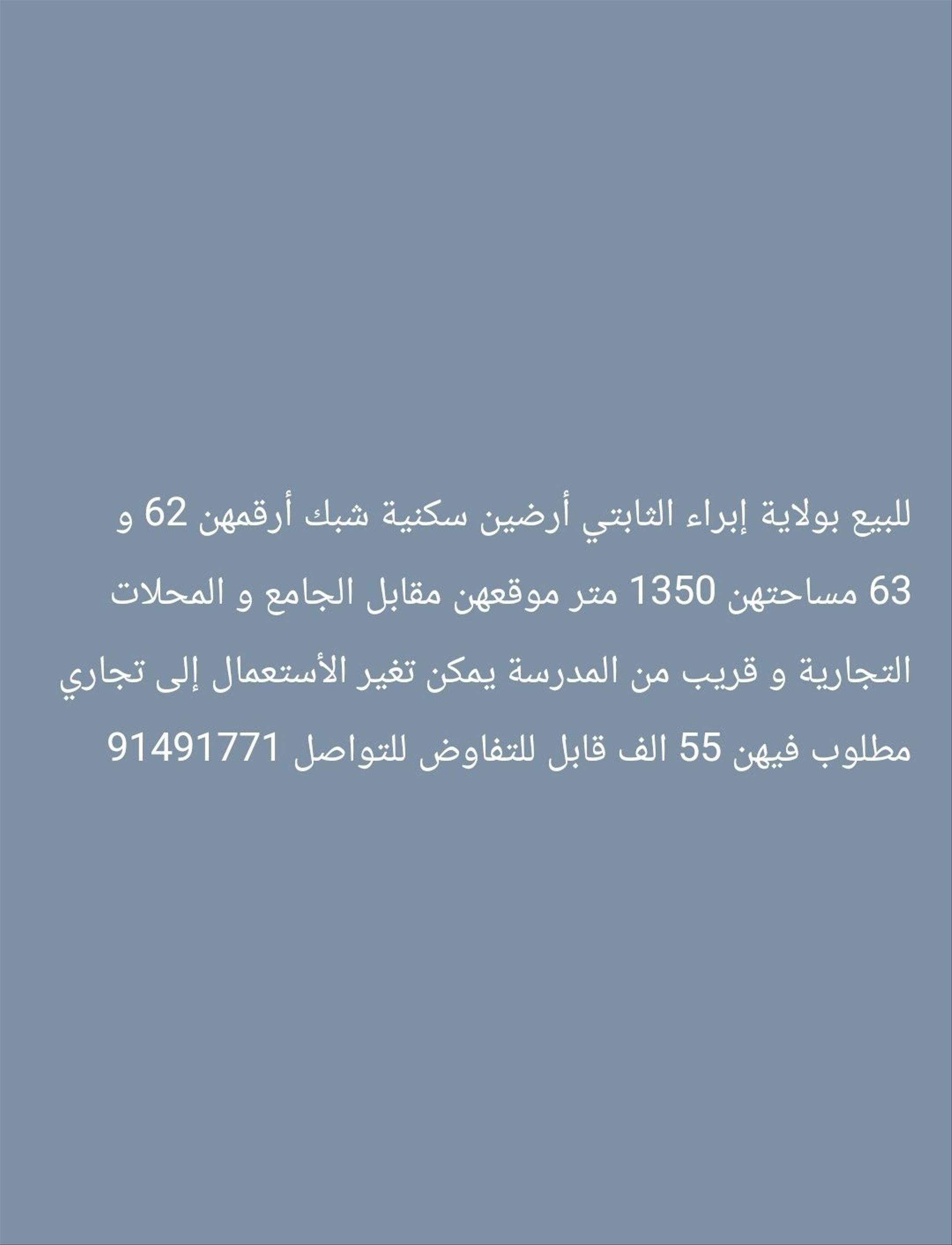 Residential Land in Wilayat Ibra, Ath Thabti