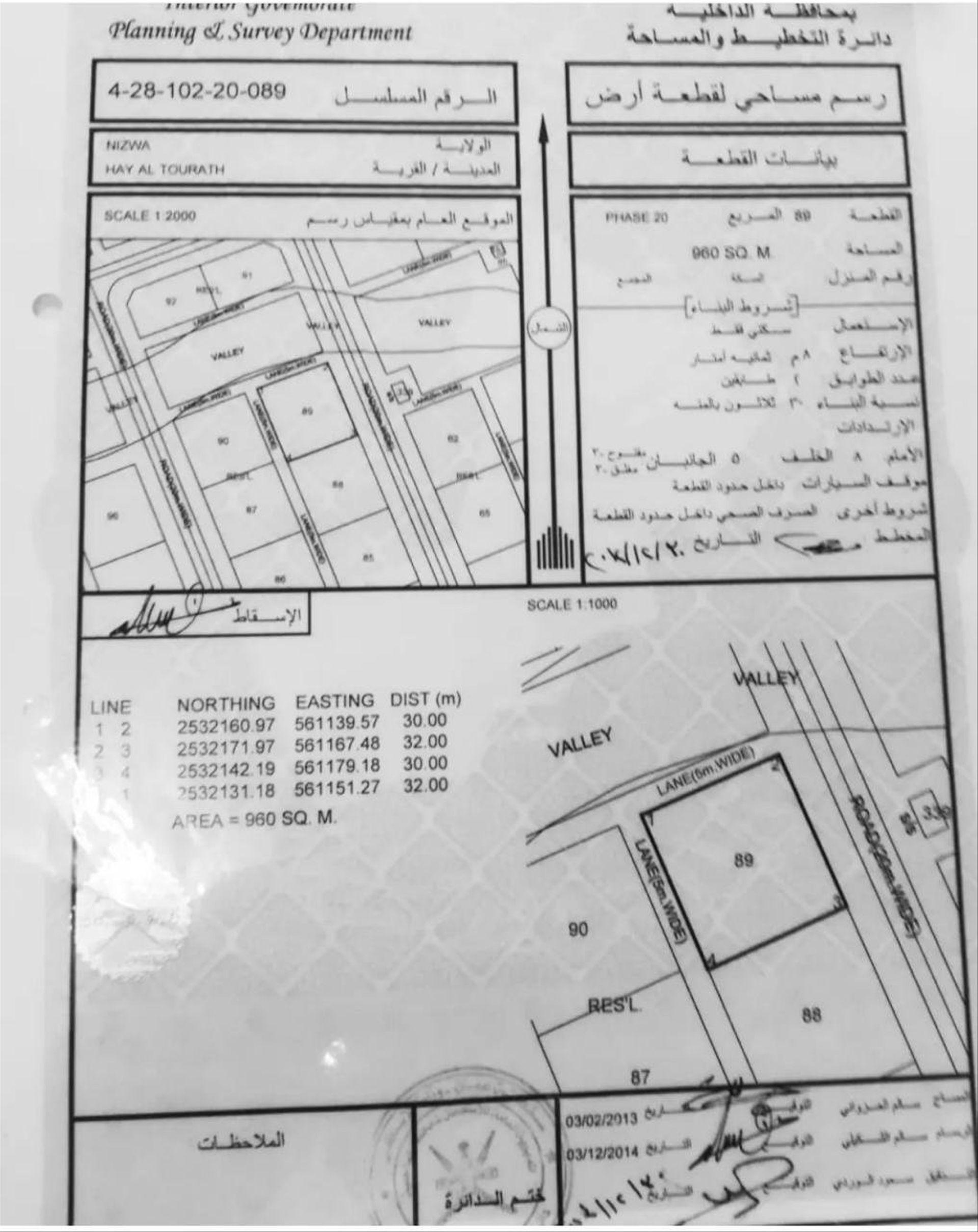 Residential Land in Nizwa, Hayy At Turath Al Janubi