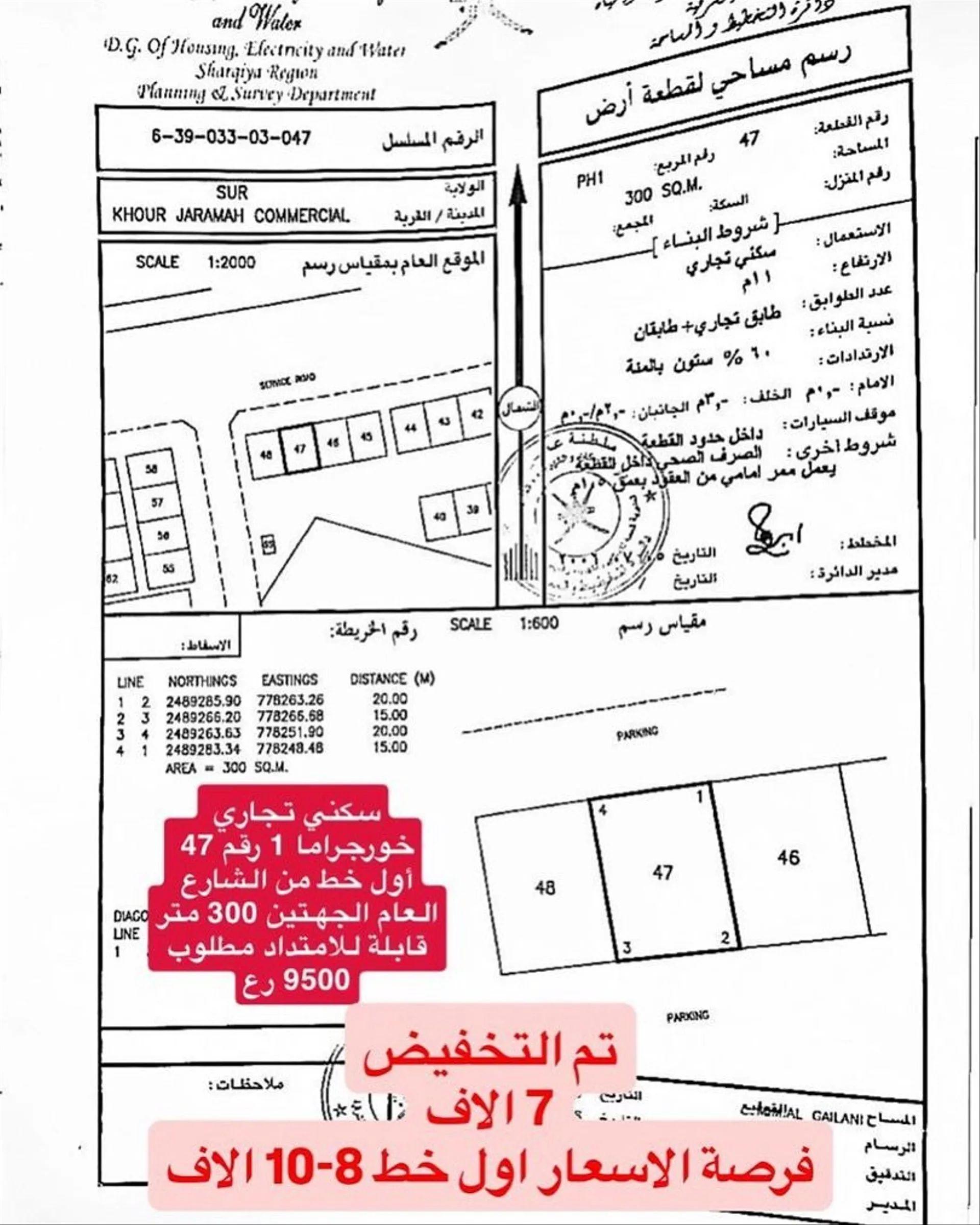 Commercial Land in Sur, Ash Sharqiyah South