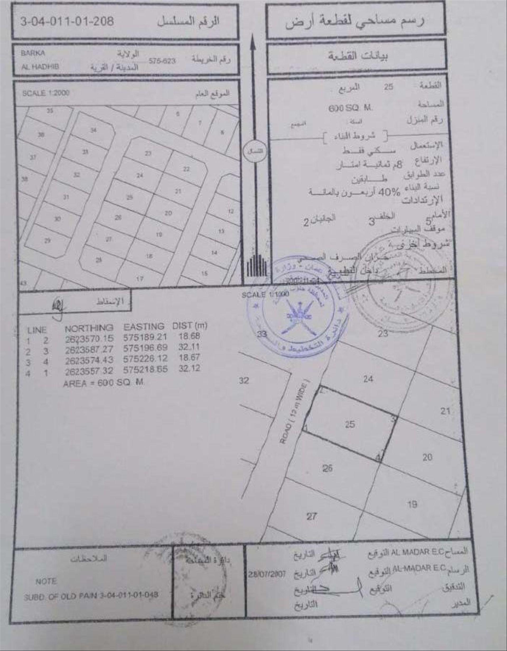 Residential Land in Barka, Al Hadib