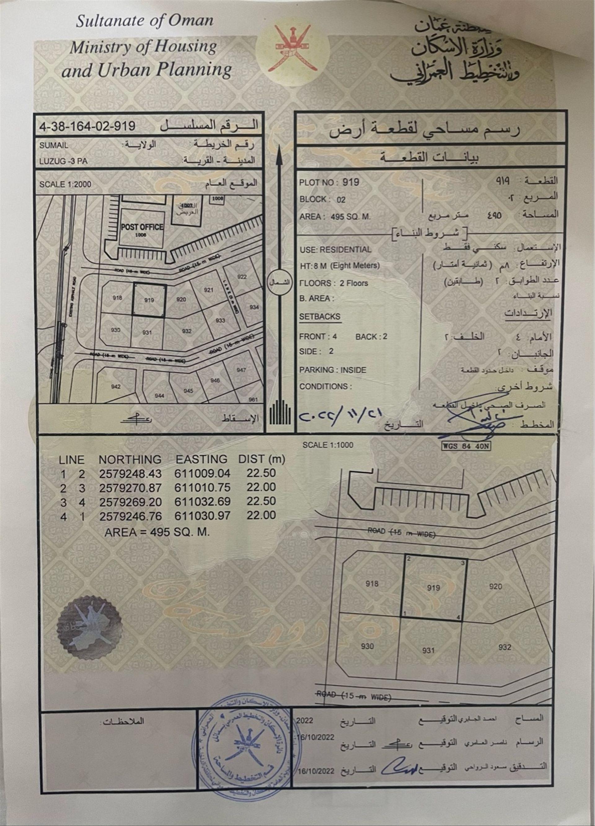 Residential Land in Samail, Lizugh