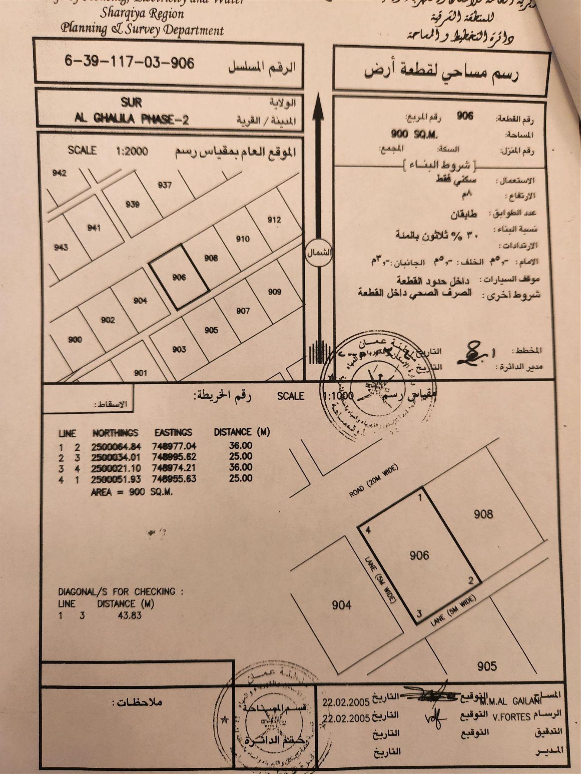 Residential Land in Sur, Ash Sharqiyah South