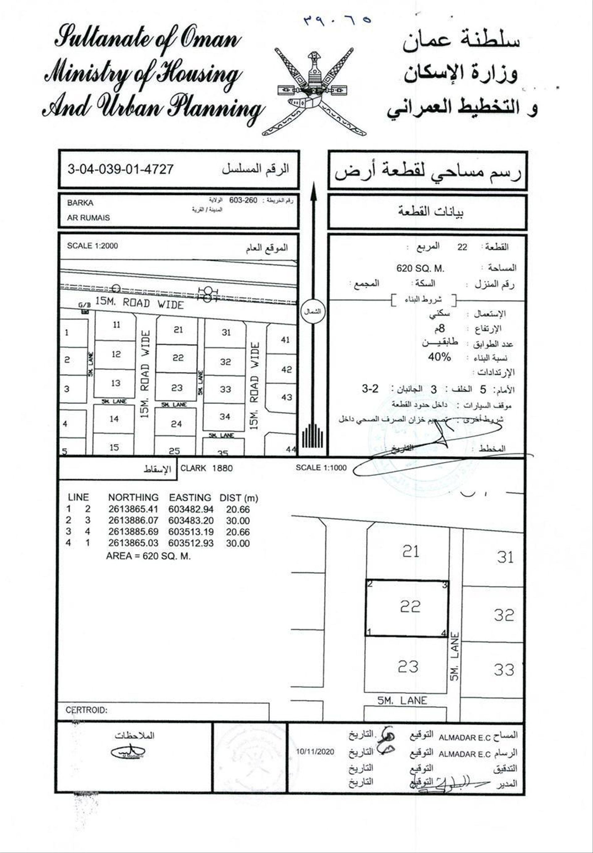 Residential Land in Abu An Nakhil, Barka