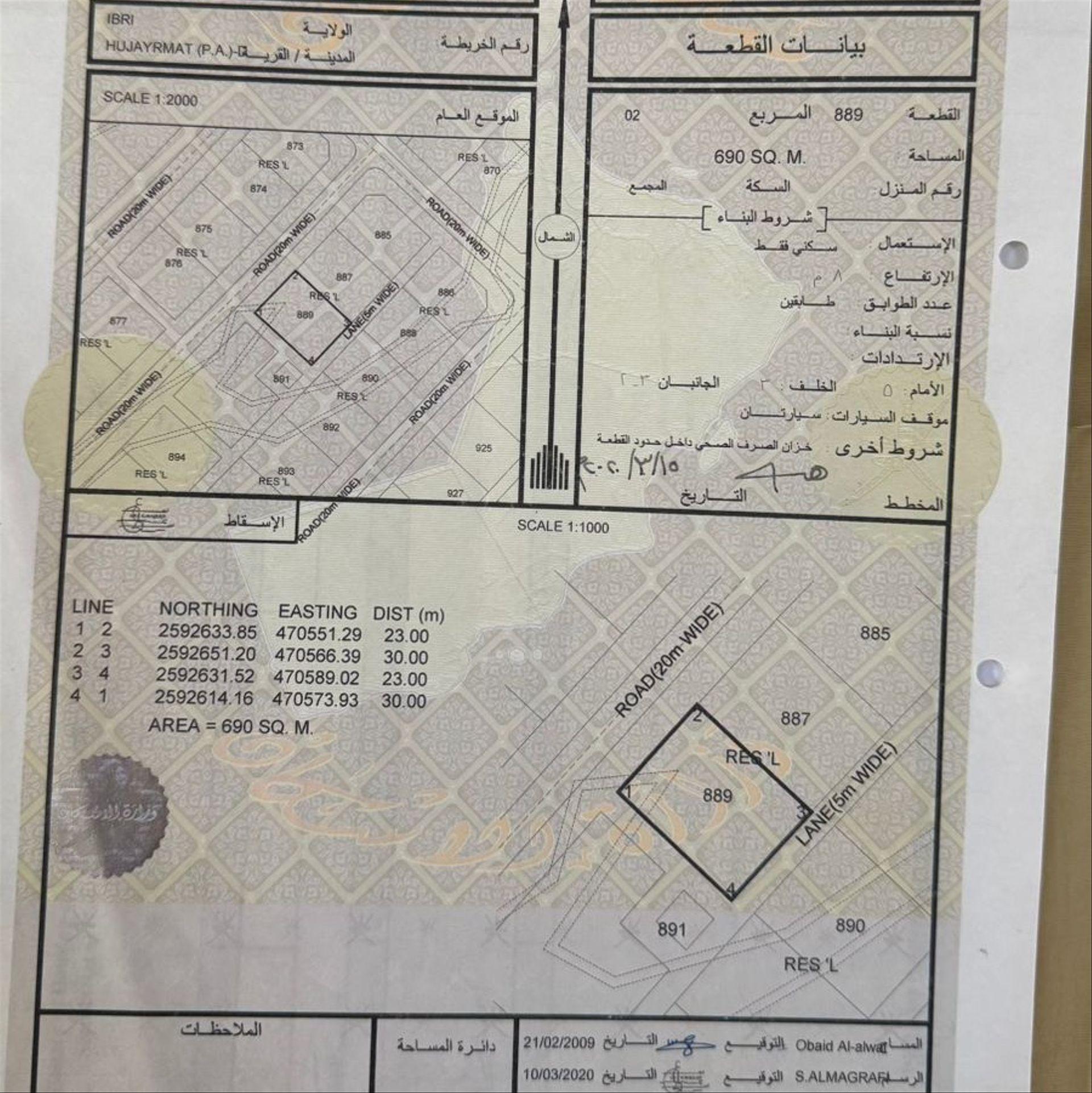 Residential Land in Hijayrmat, Ibri