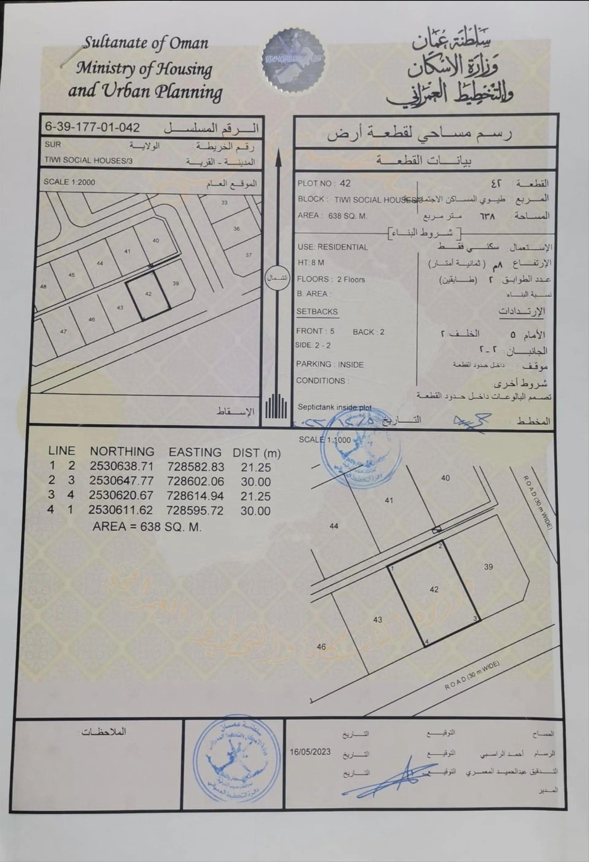 Residential Land in Sur, Ash Sharqiyah South