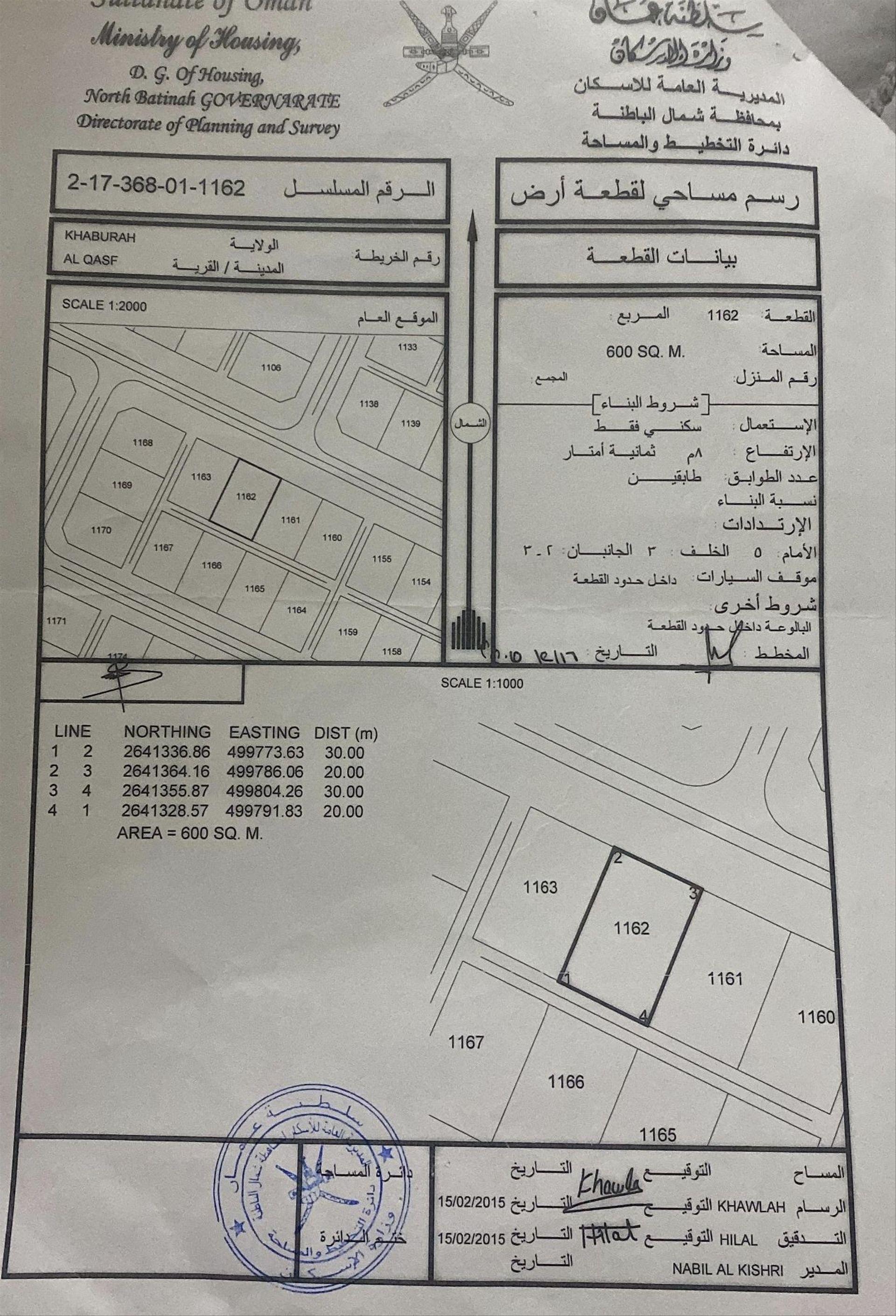 Residential Land in Al Khaburah, Al Qasf