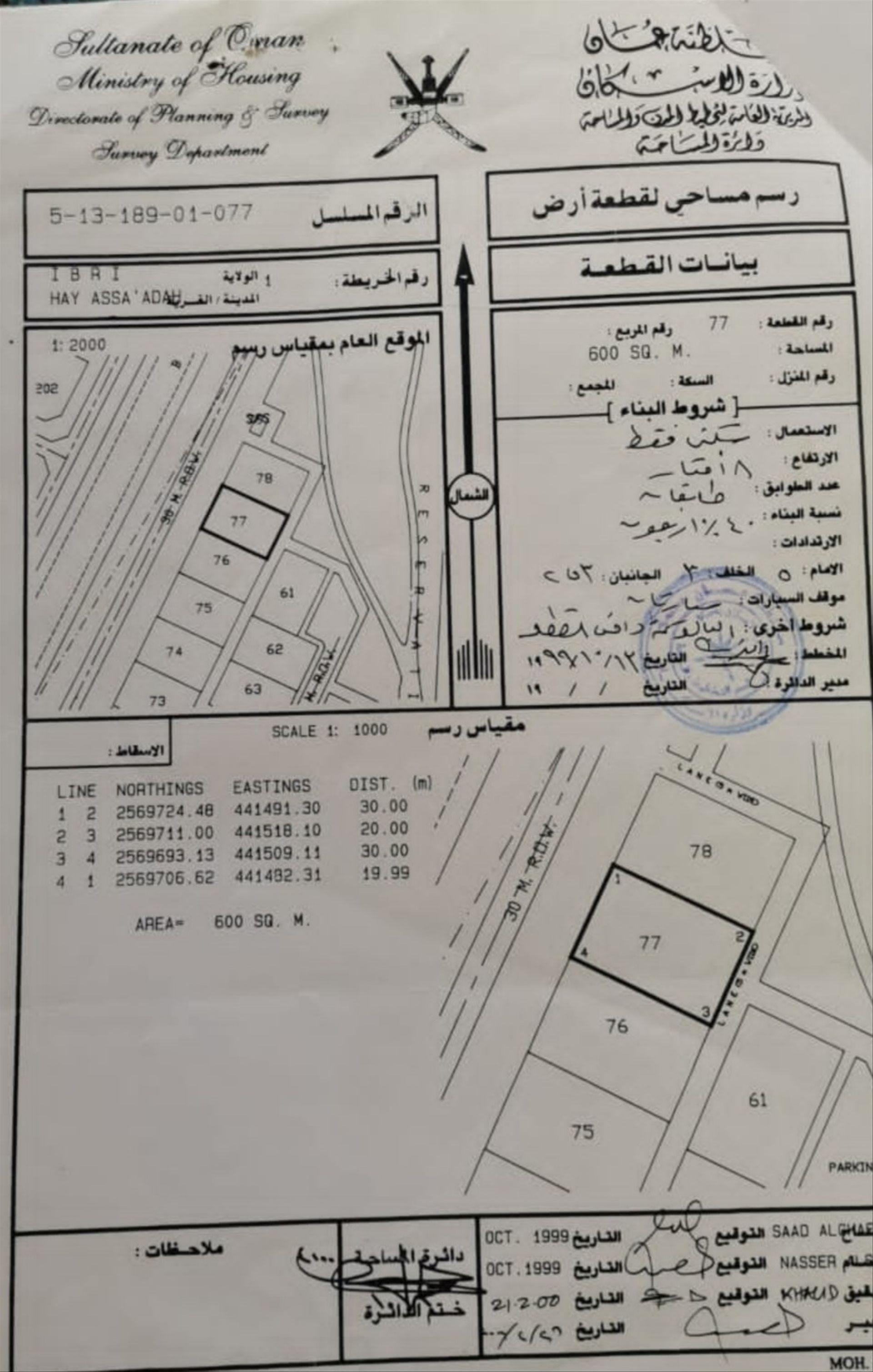 Residential Land in Sayh Al Masarrat, Ibri