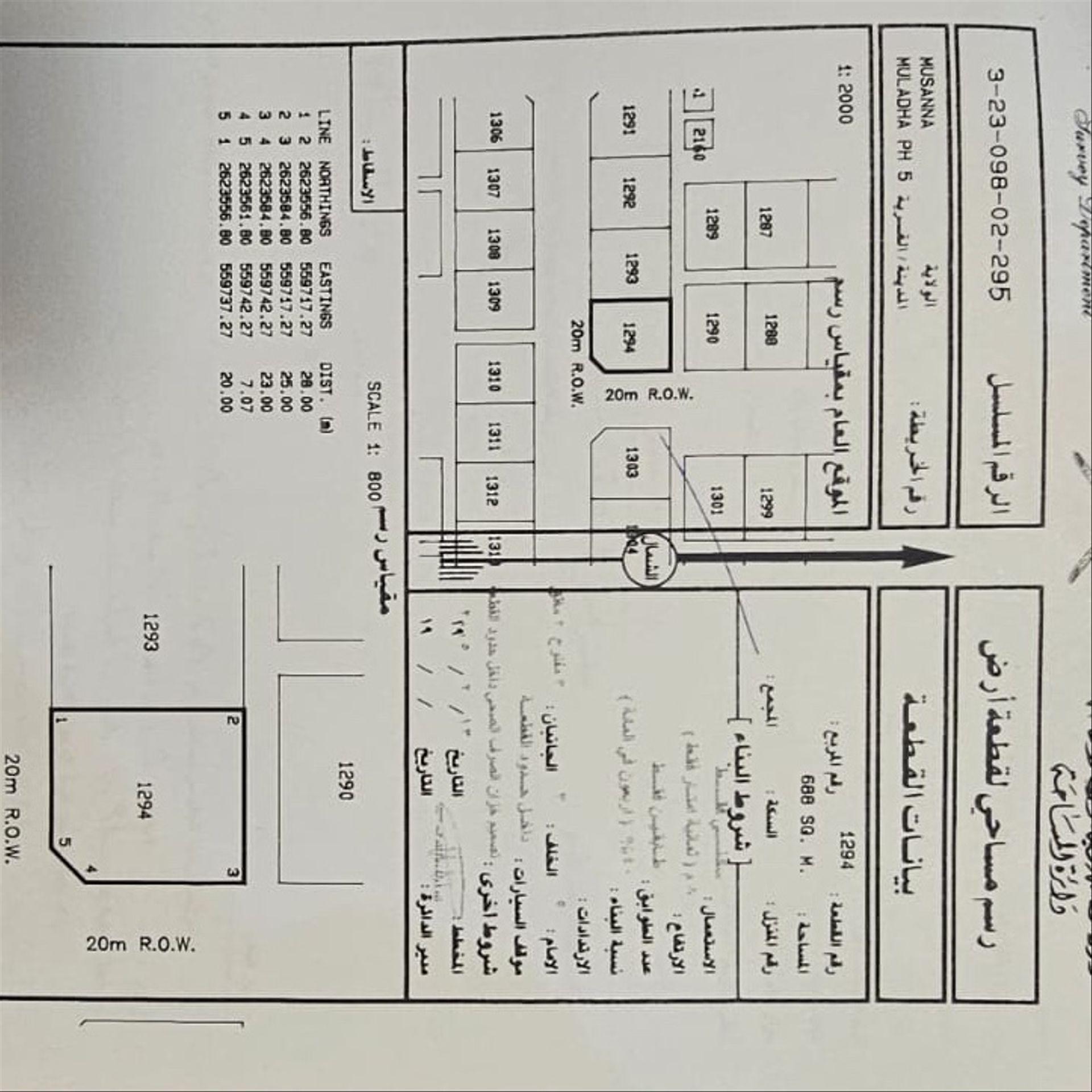 Residential Land in Al Musanaah, Ruwayhah