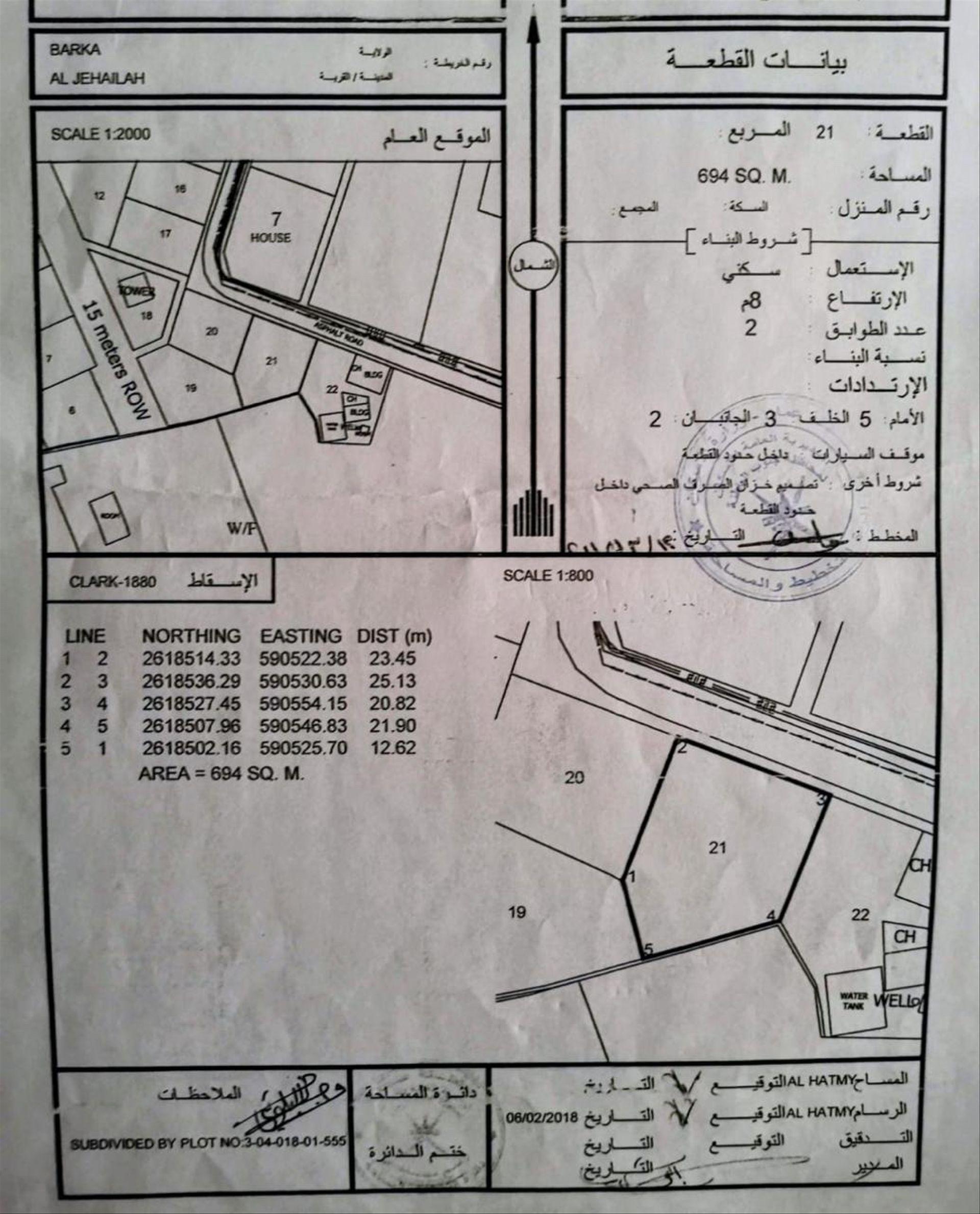 Residential Land in Al Batinah South, Barka
