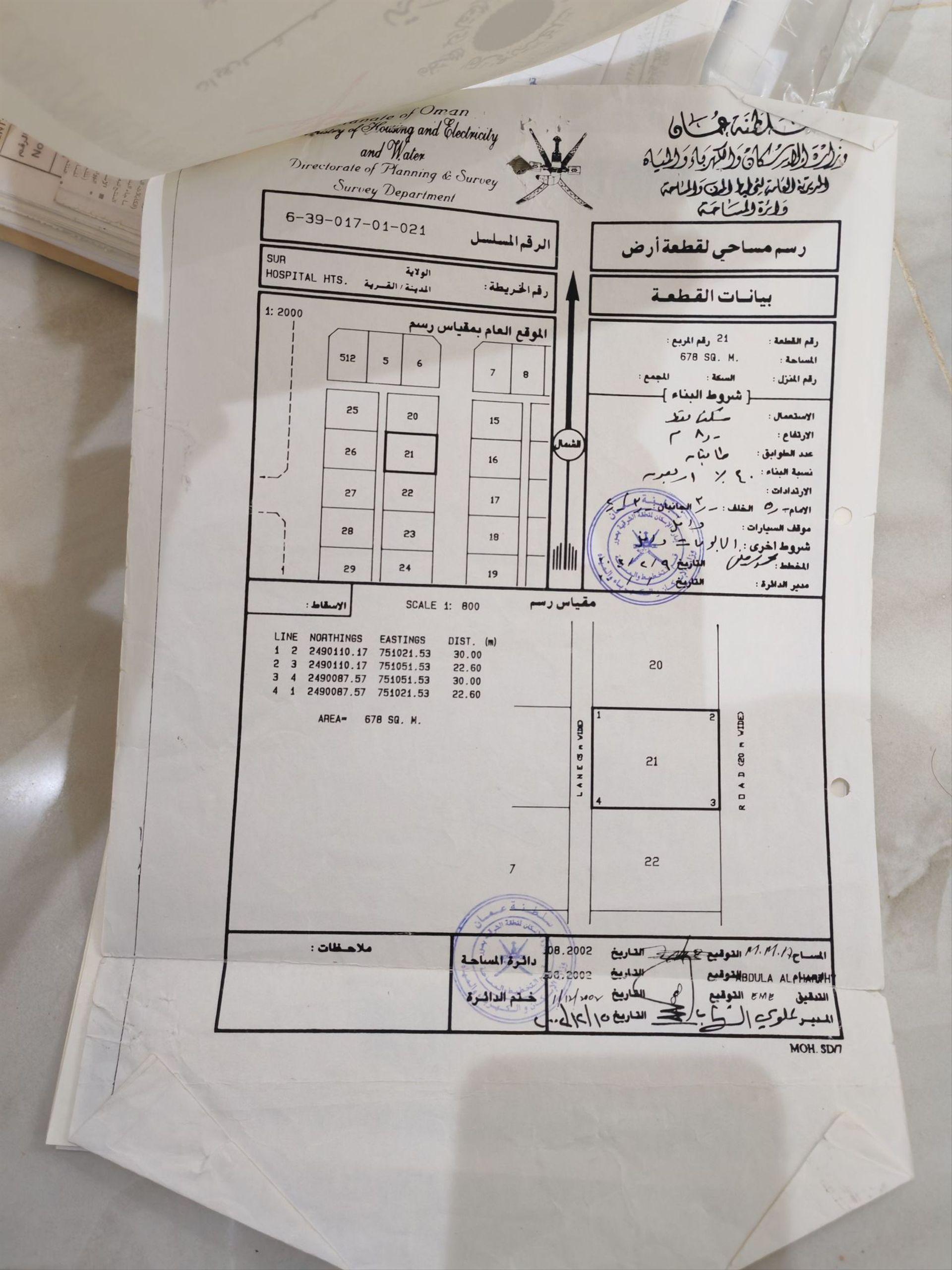 Residential Land in Sur, Ash Sharqiyah South