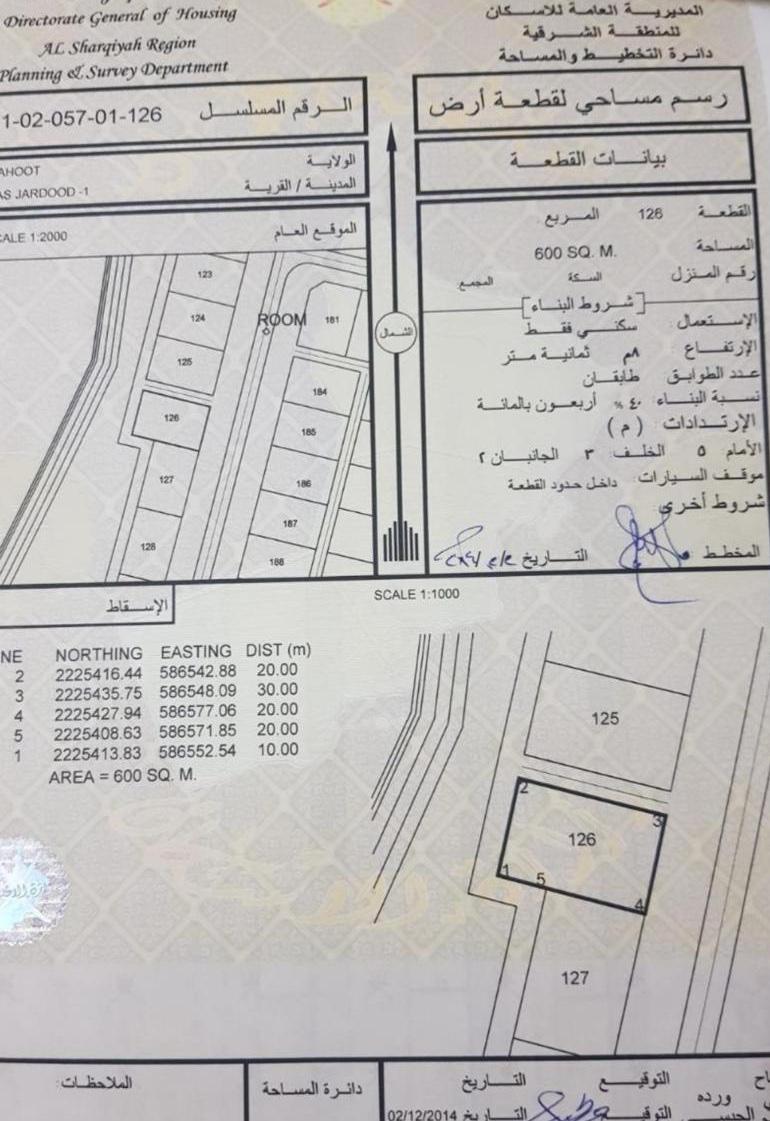 Residential Land in Ras Al Jardud, Muhut
