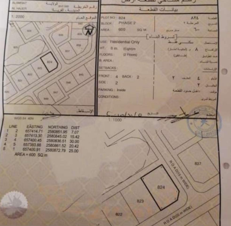 Residential Land in Muscat, Al Amrat