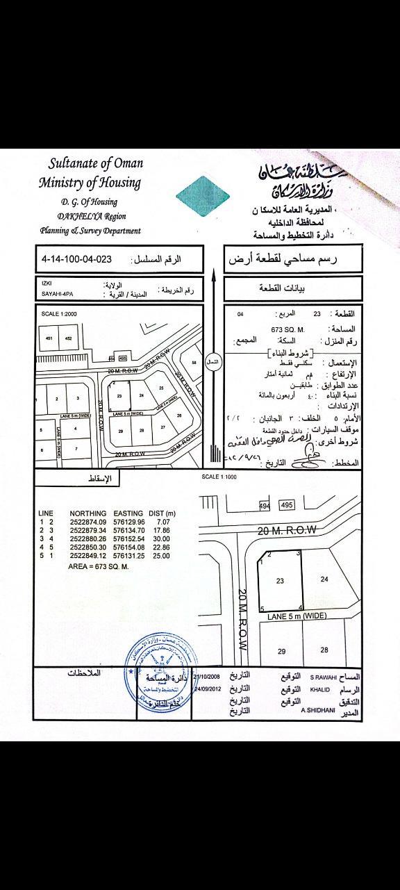 Residential Land in Izki, Ad Dakhliyah