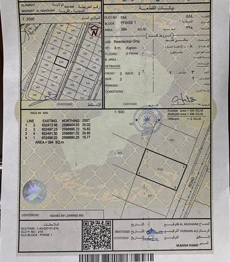 Residential Land in Muscat, Al Amrat