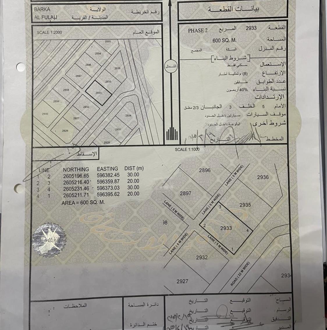Residential Land in Barka, Al Fulayj